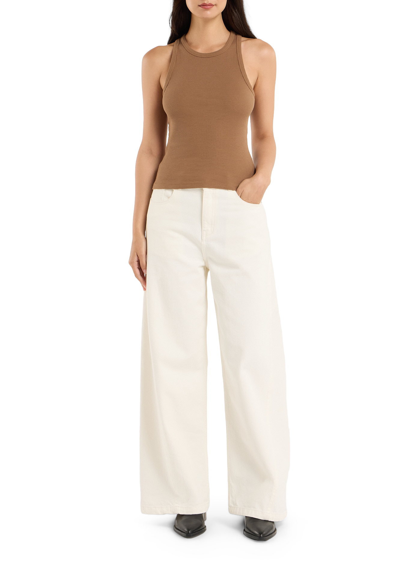 Cotton tank top  SAISON 1865 Beige