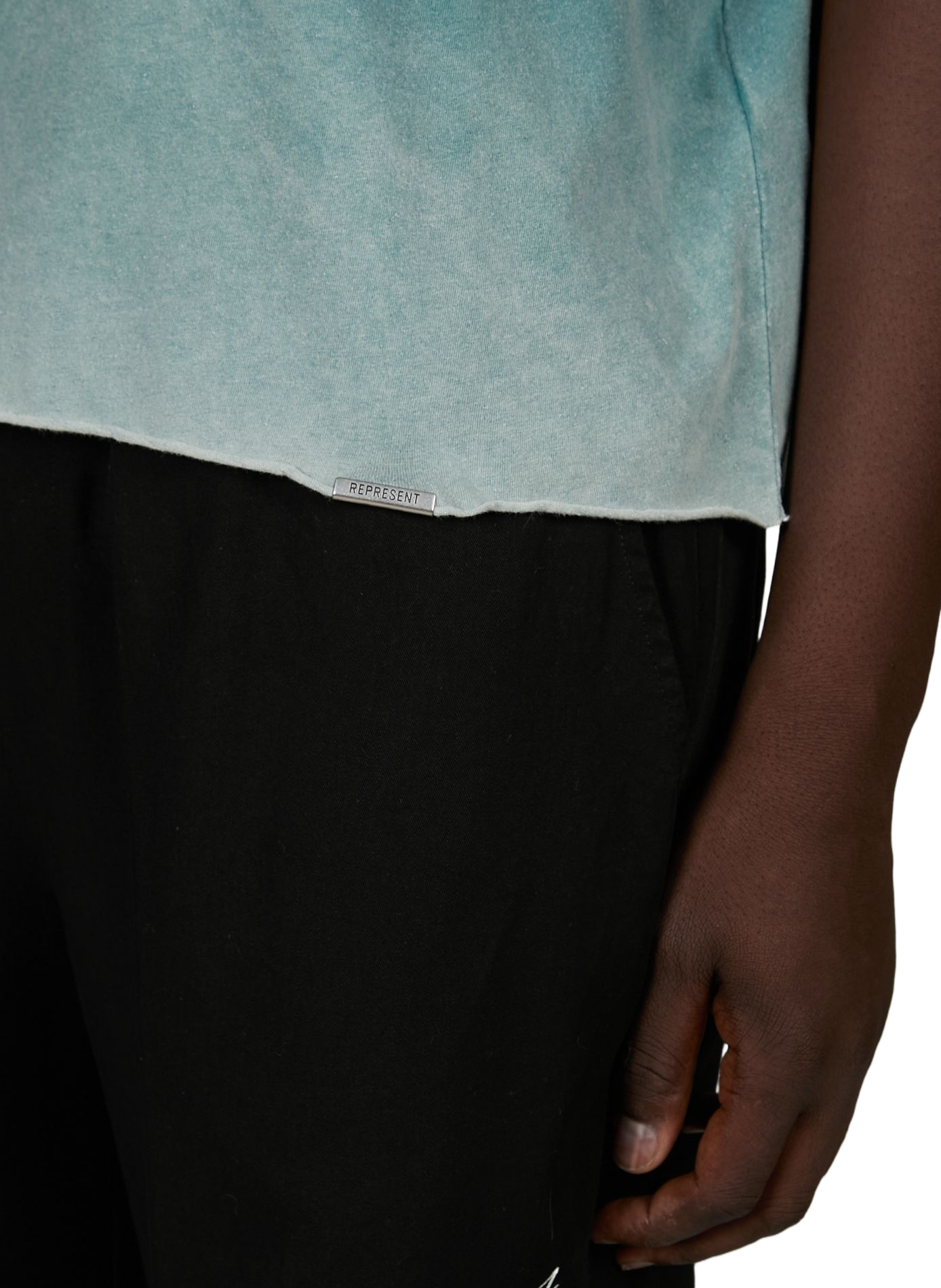 Round neck cotton t-shirt REPRESENT Blue