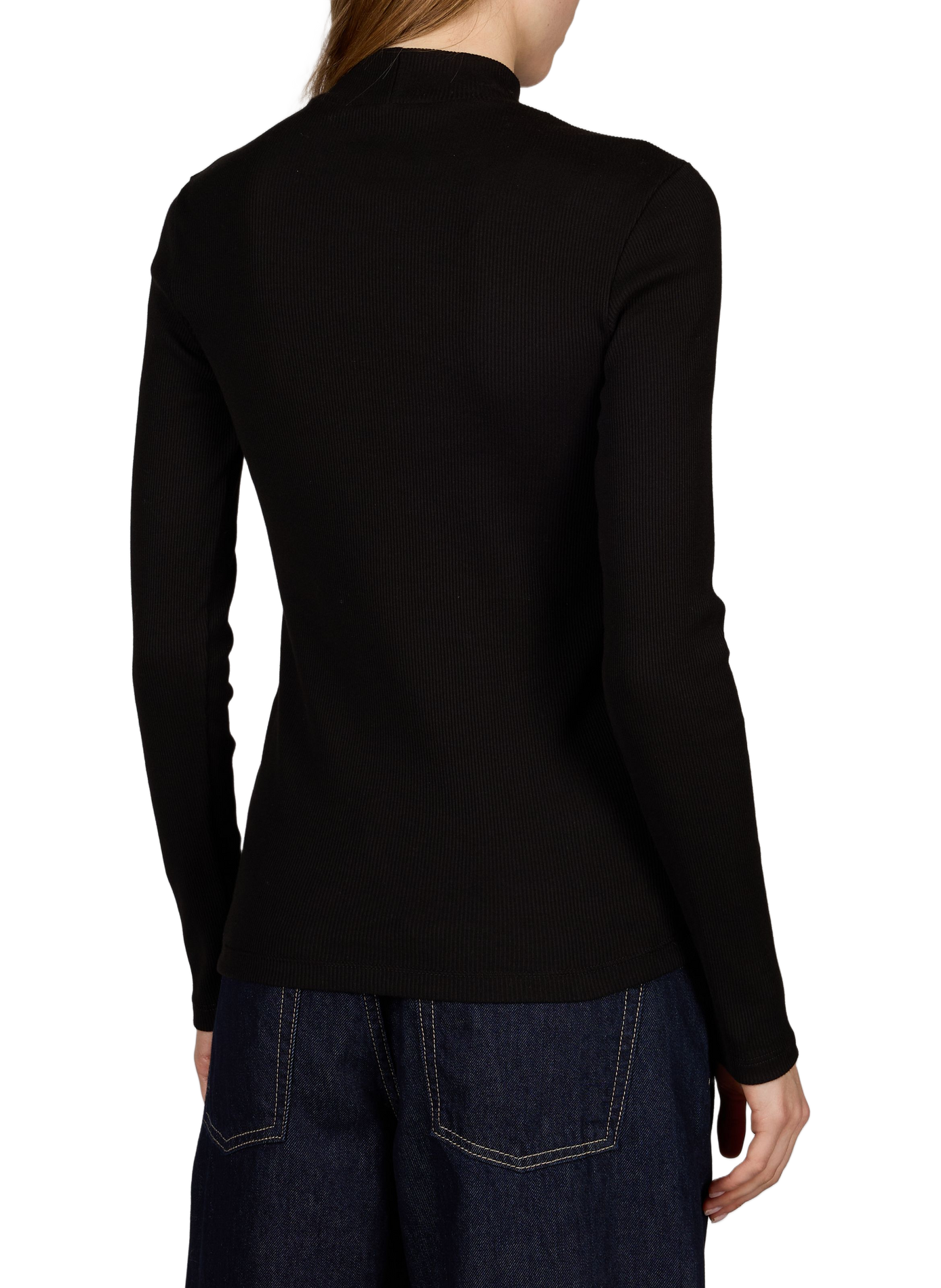 Pullover mit Stehkragen aus Baumwolle LACOSTE Schwarz