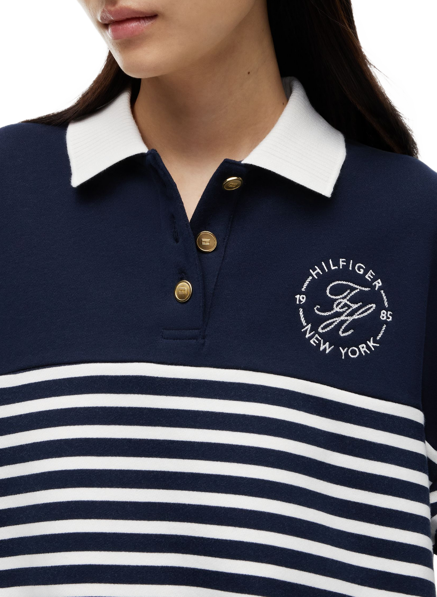 Cotton polo neck sweatshirt TOMMY HILFIGER Multicolour