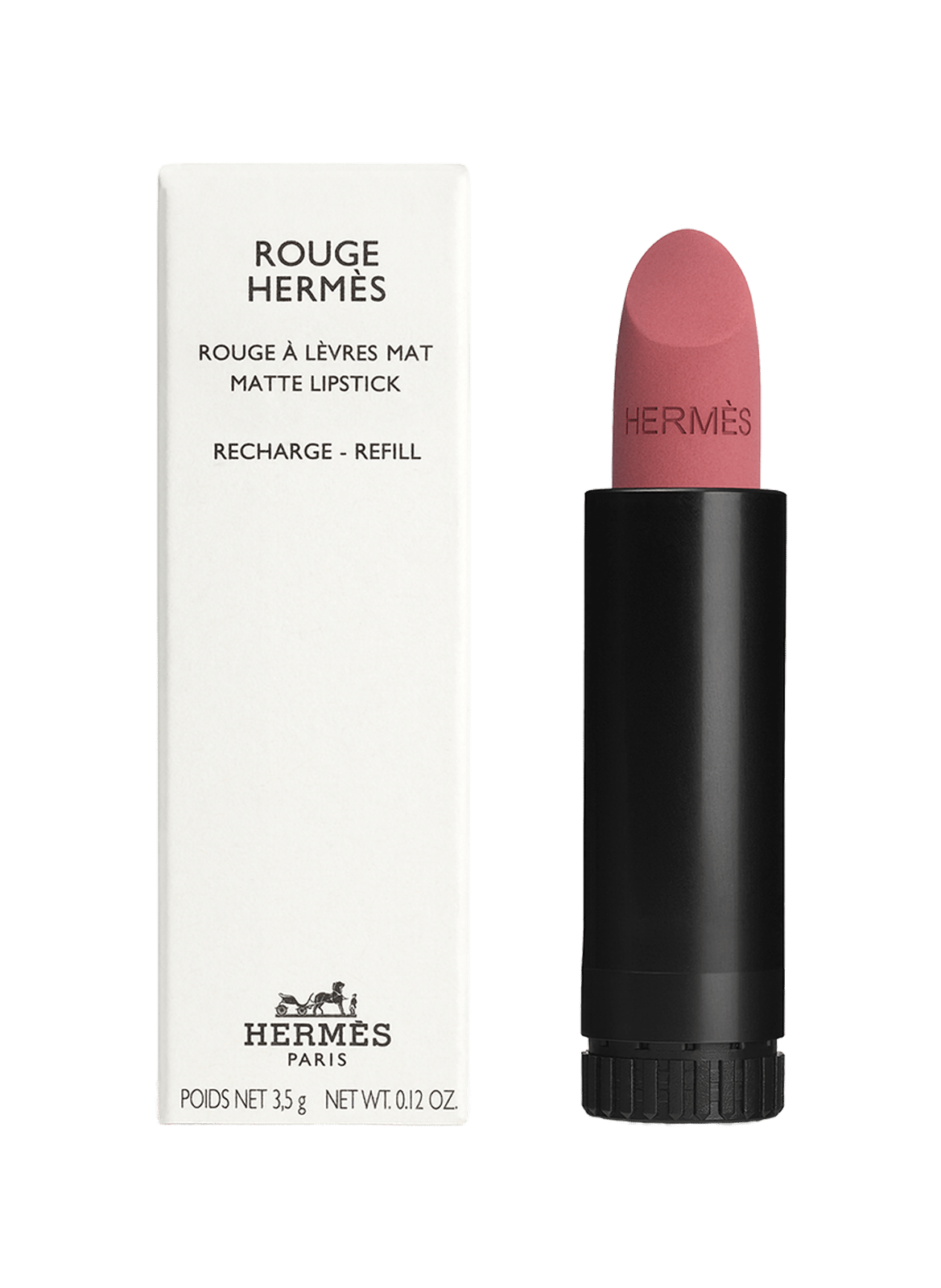 Rouge Hermès, recharge rouge à lèvres mat HERMÈS 48 - rose boisé