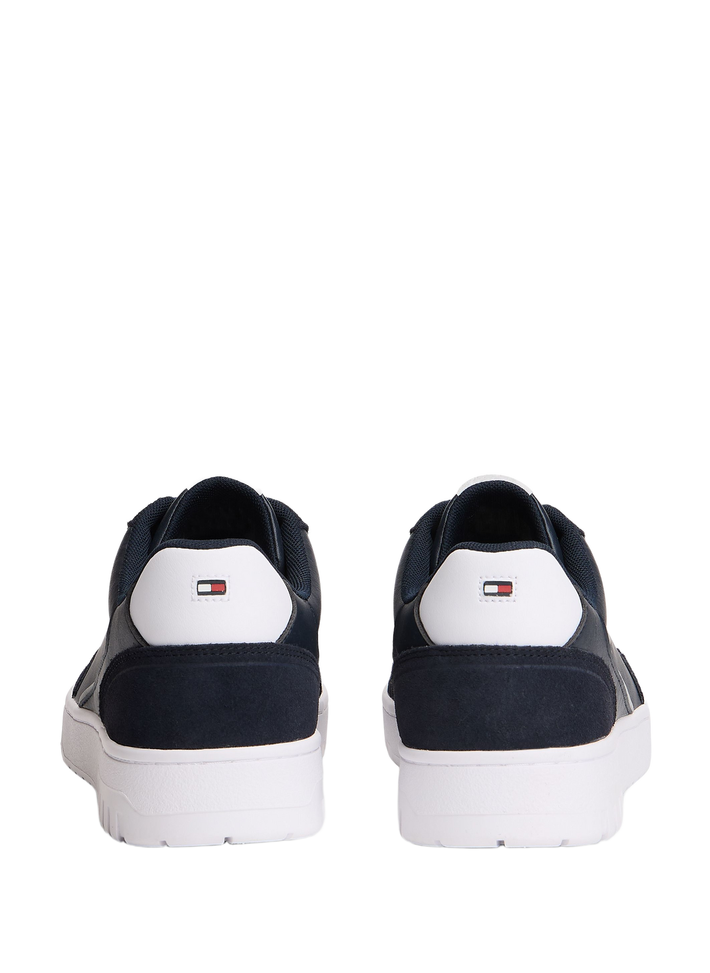 Leather bi-material sneakers TOMMY HILFIGER Blue