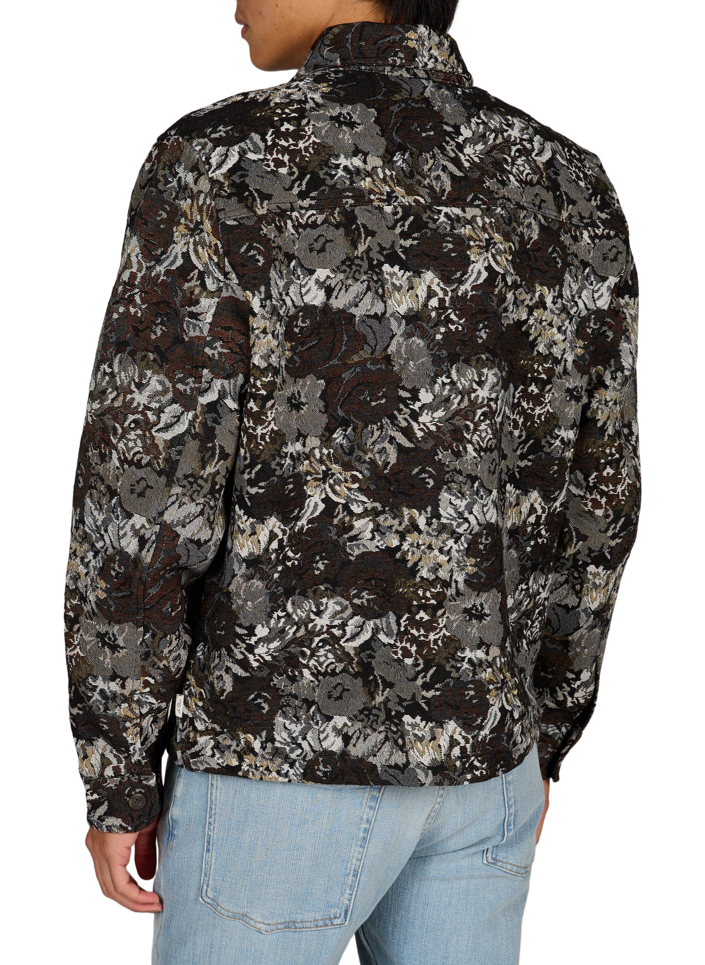Straight overshirt with classic jacquard collar LES DEUX Beige