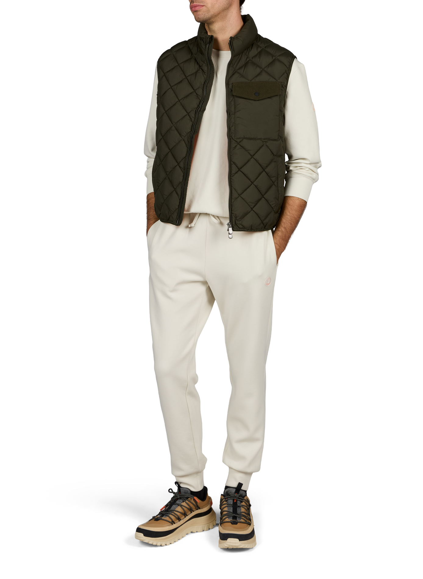 Gerader Rundhalsausschnitt-Pullover in Uni SAVE THE DUCK Beige