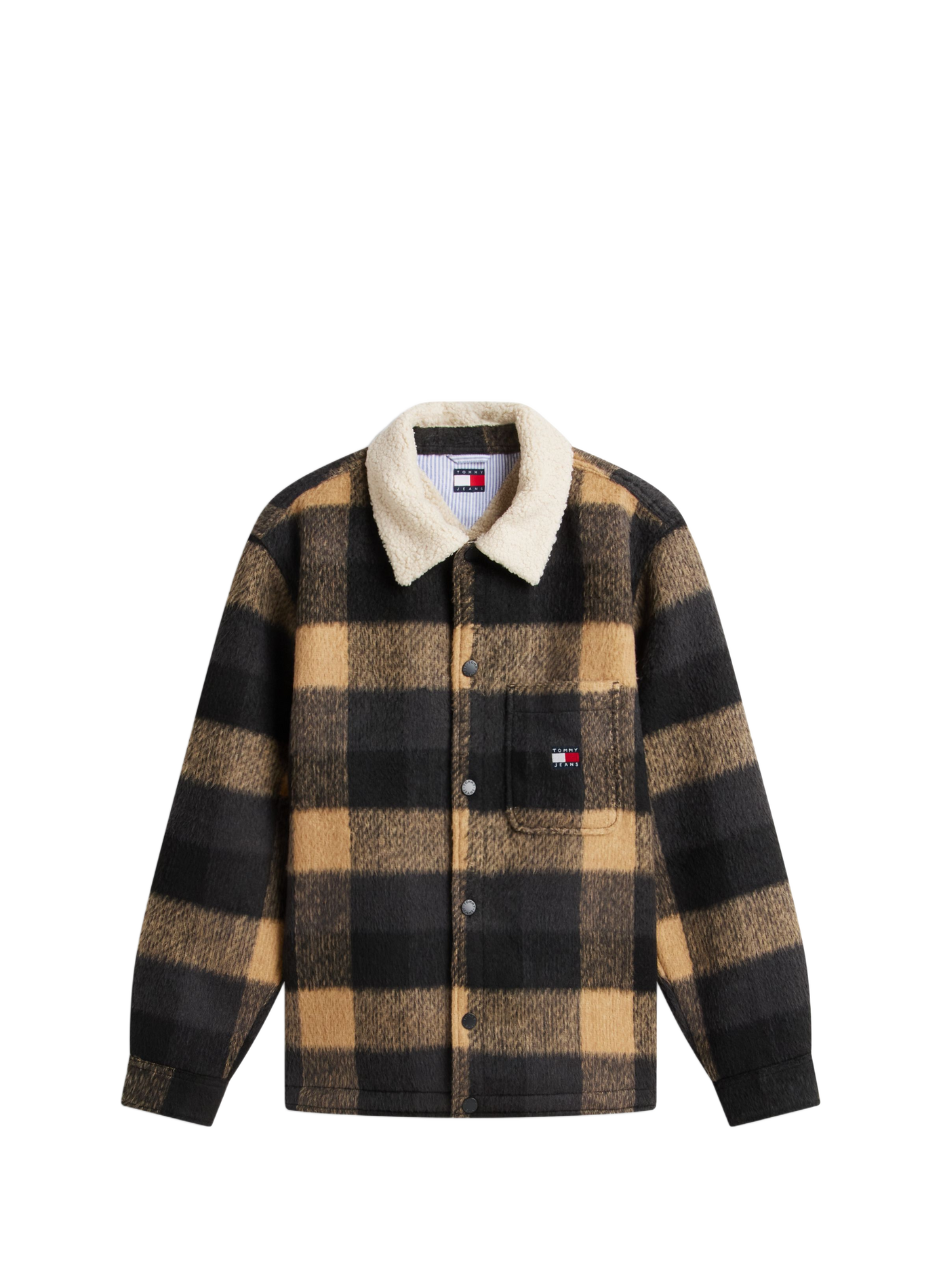 Surchemise oversize en flanelle brosée TOMMY HILFIGER Noir