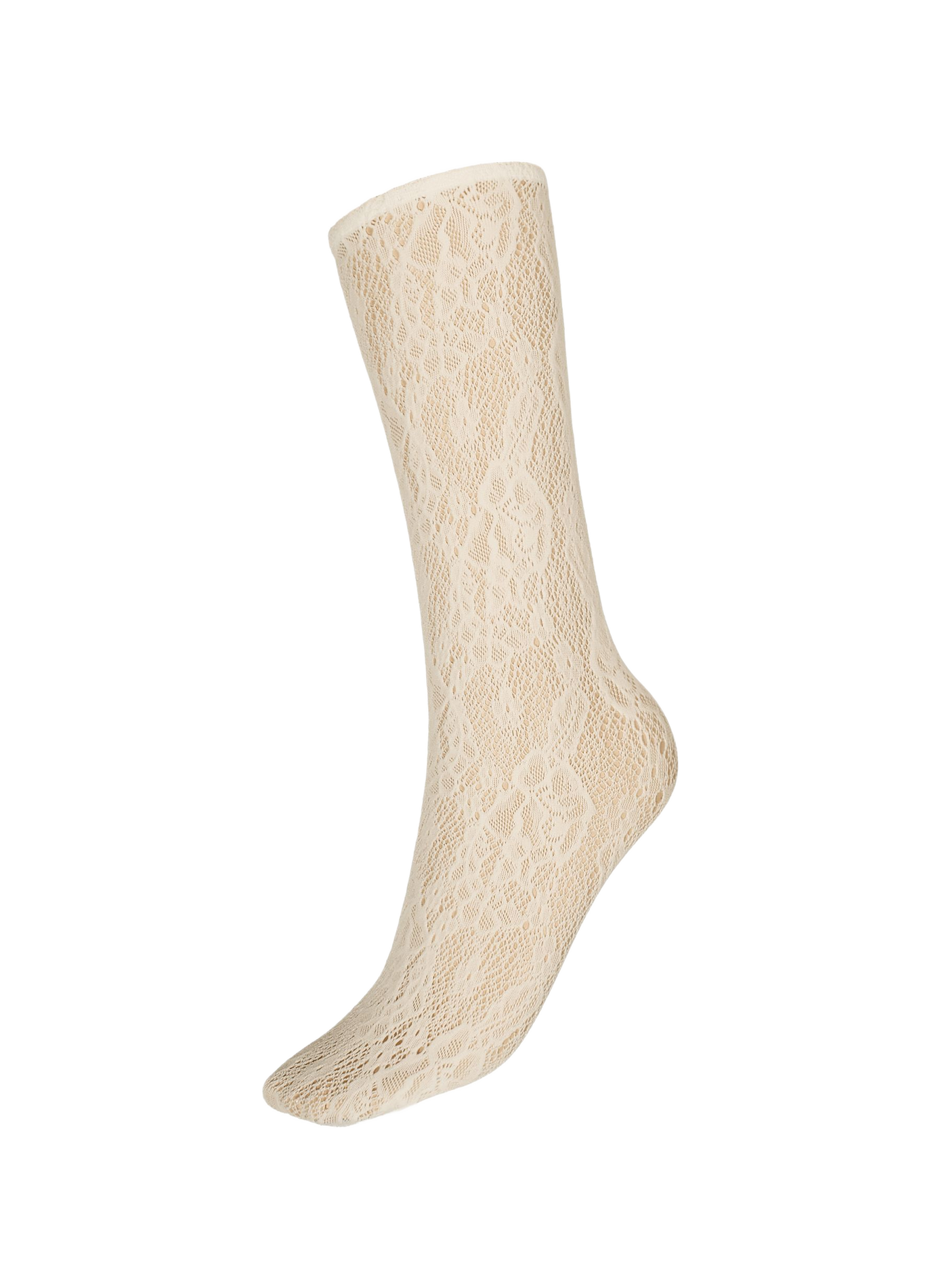 Netzstrümpfe mit Blumenmuster WOLFORD Beige