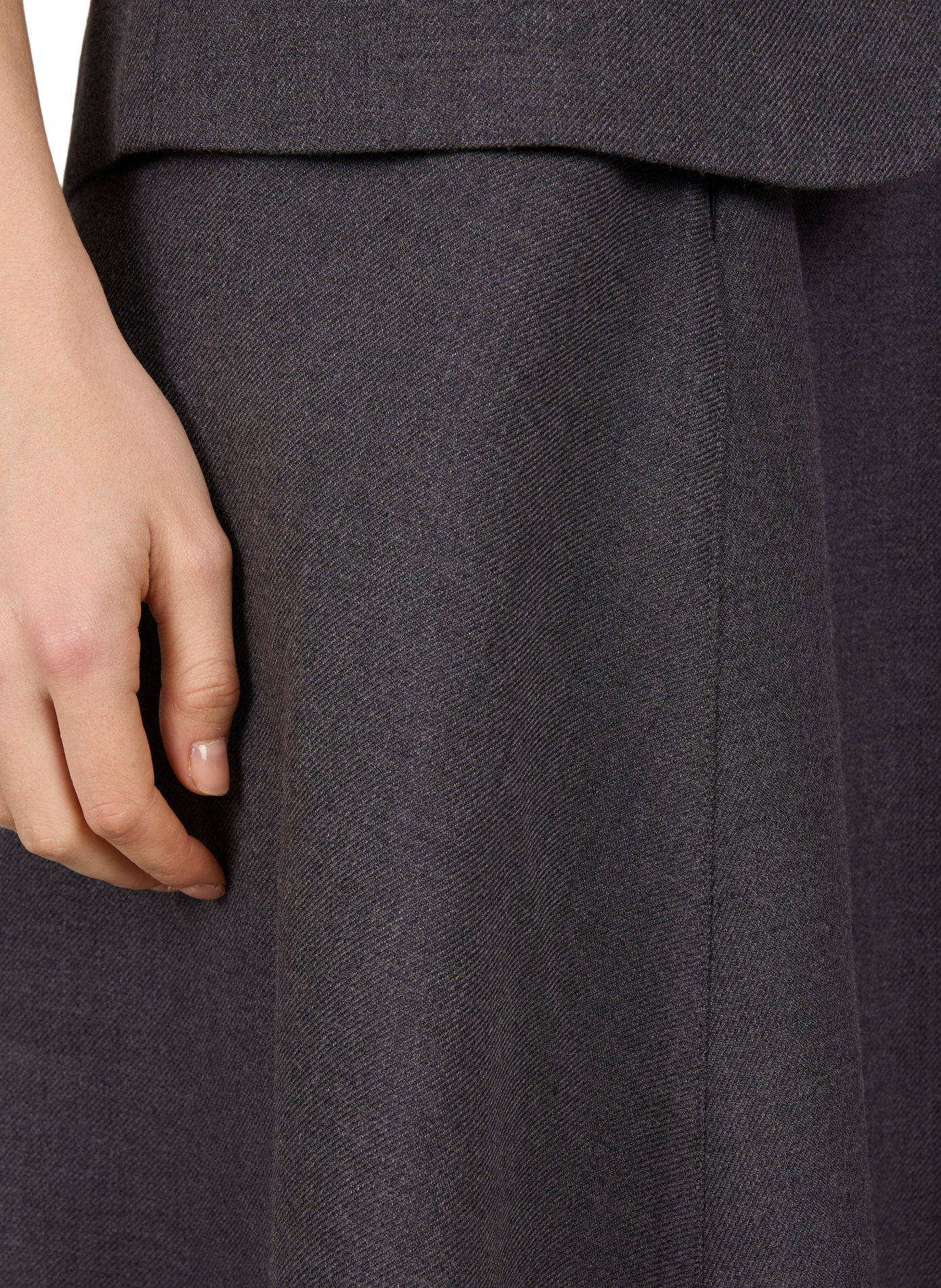 Plain flared Objkavin skirt OBJECT Grey
