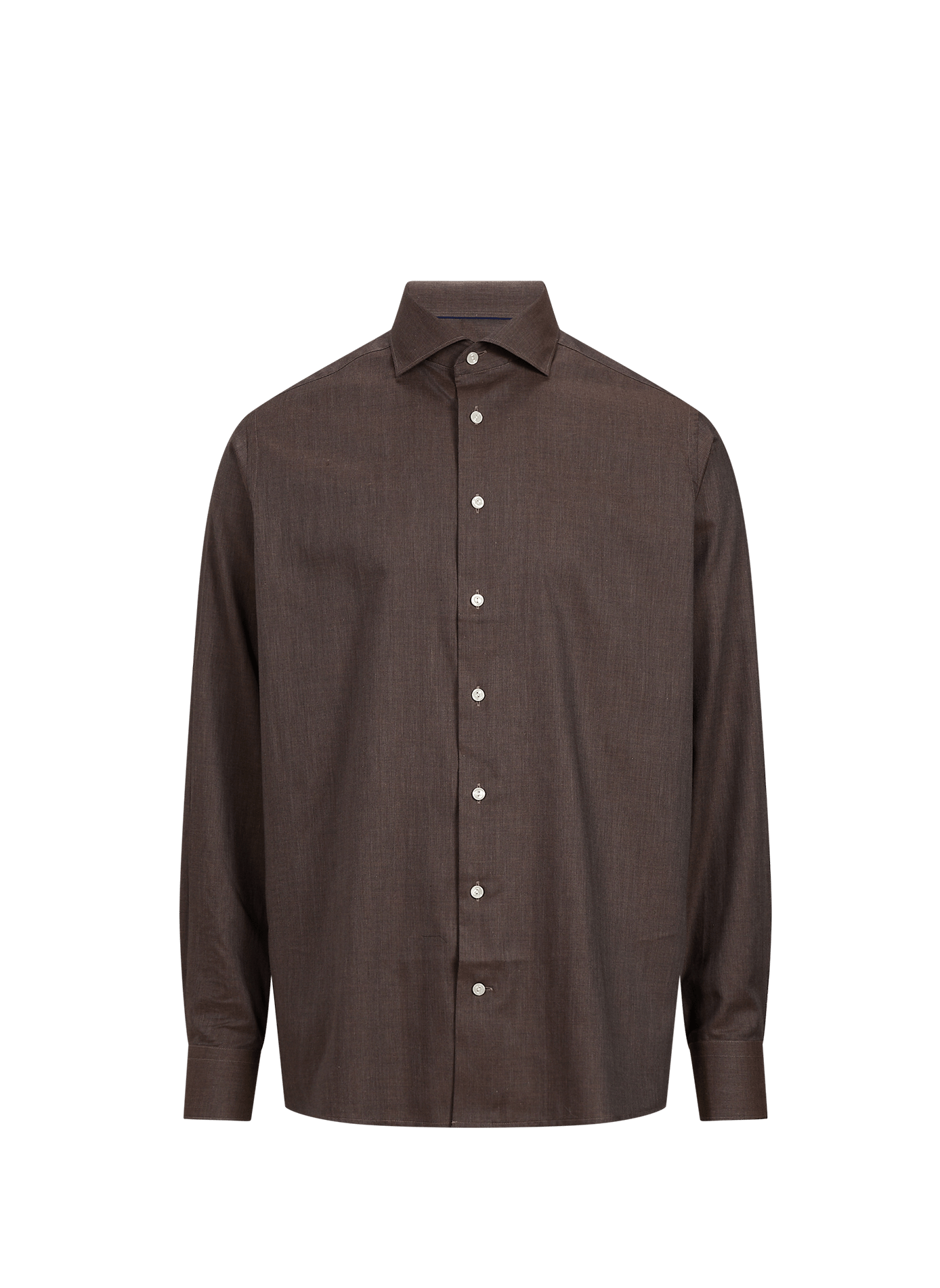 Straight cotton shirt ETON Brown