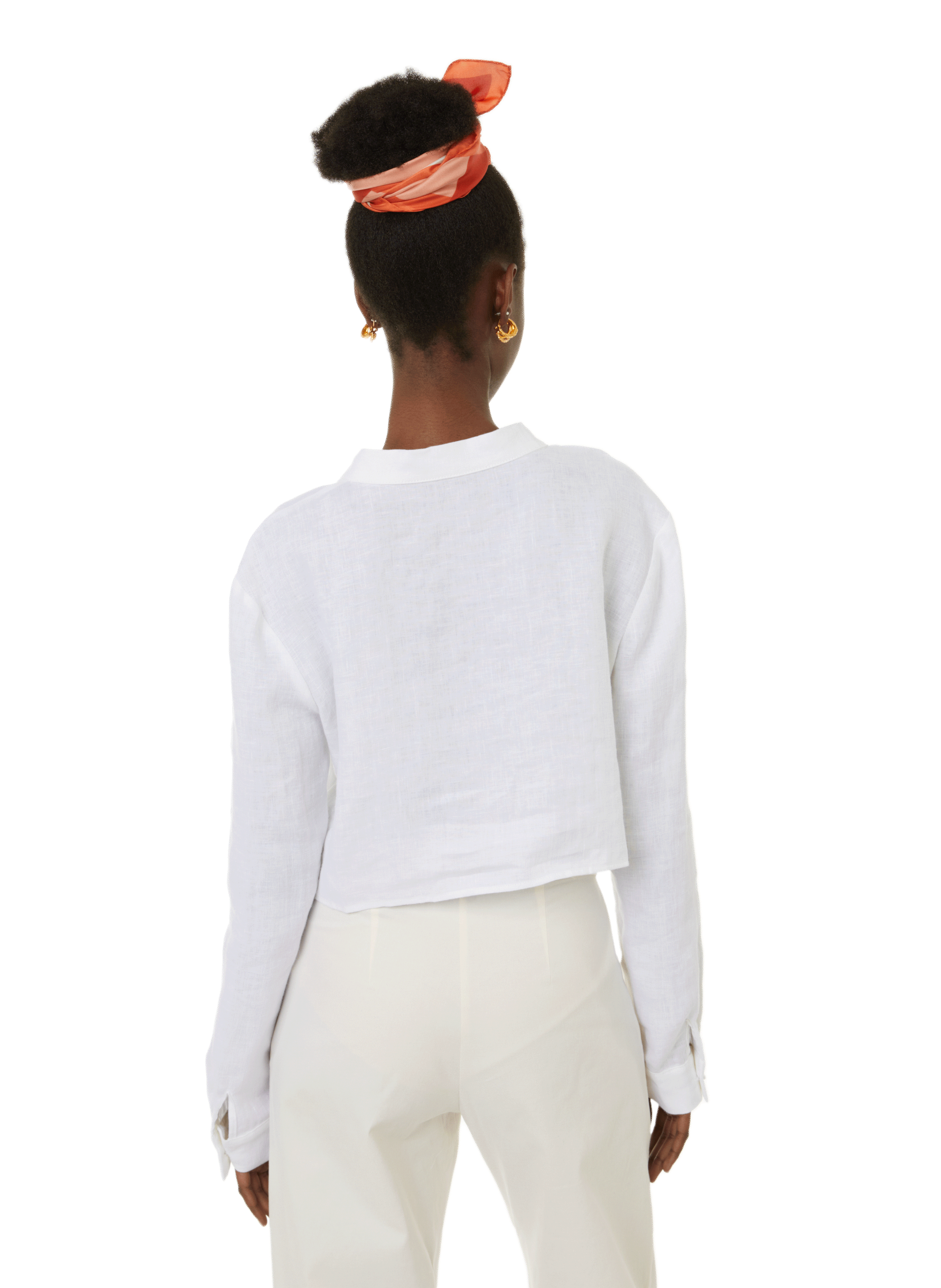 Cropped linen shirt SELMACILEK White
