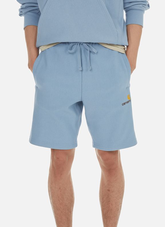 CARHARTT WIP Embroidered stretch cotton shorts Blue