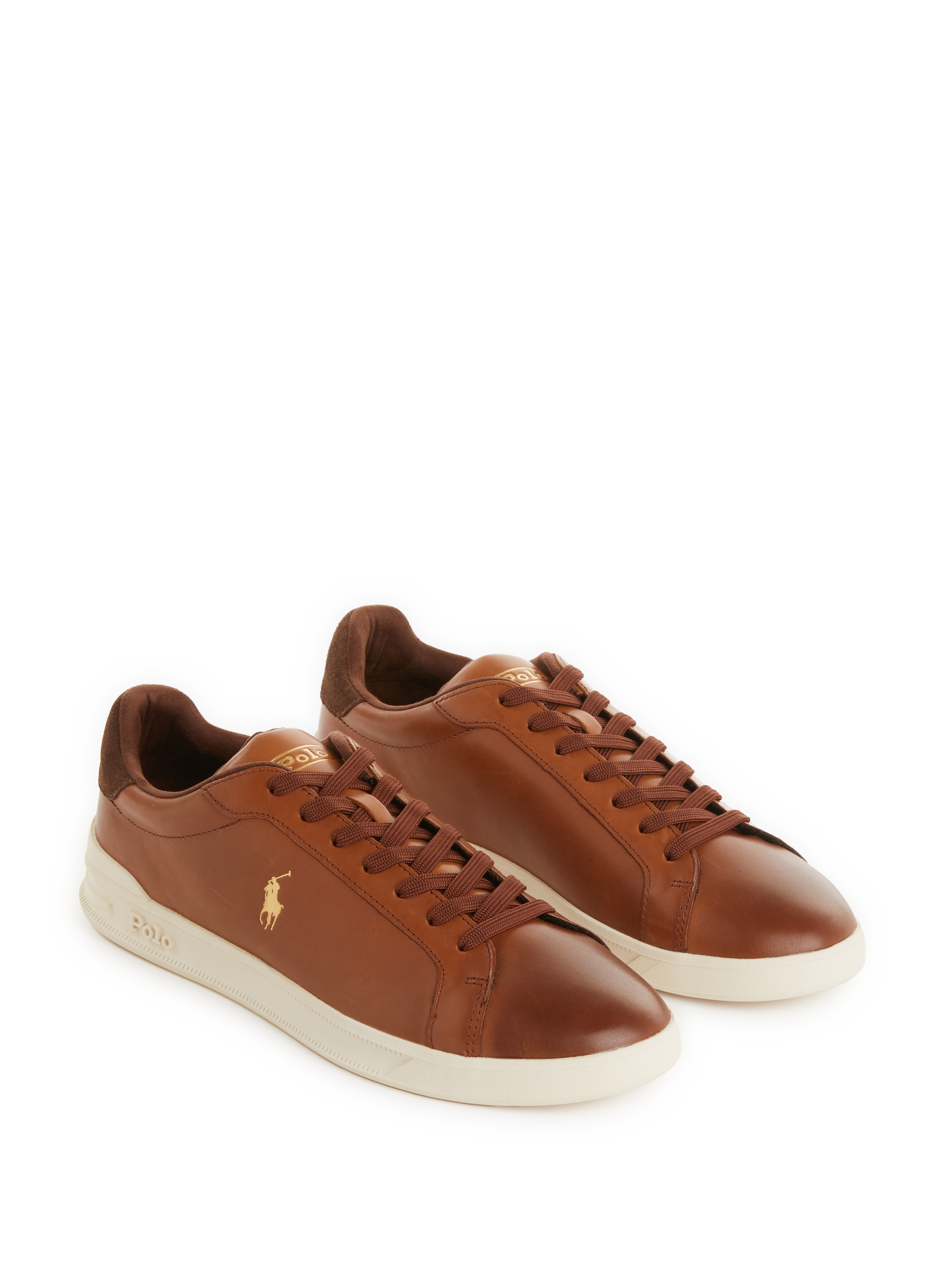 Baskets en cuir  POLO RALPH LAUREN Marron