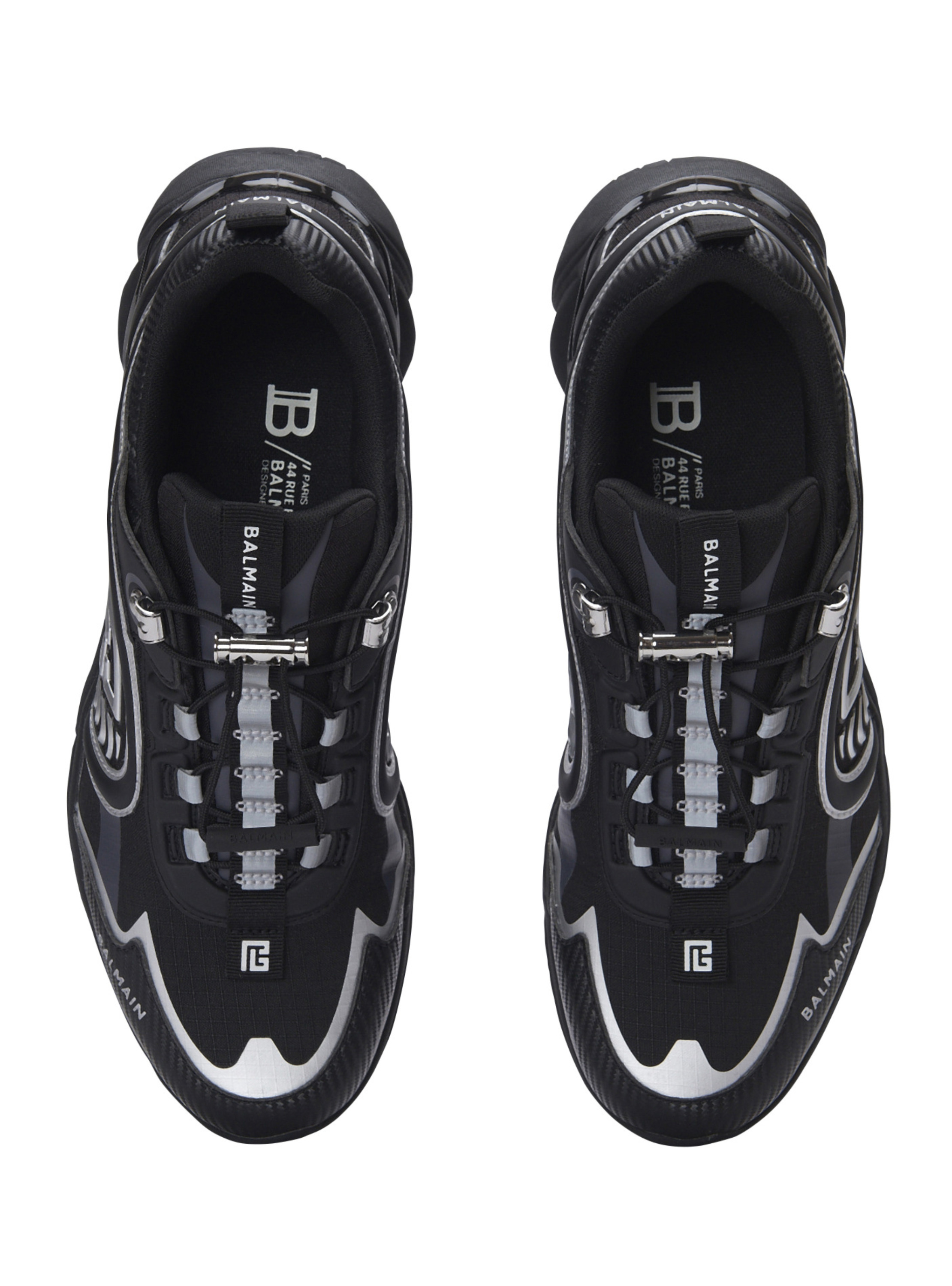 Baskets cosmic dust en matières techniques BALMAIN Noir