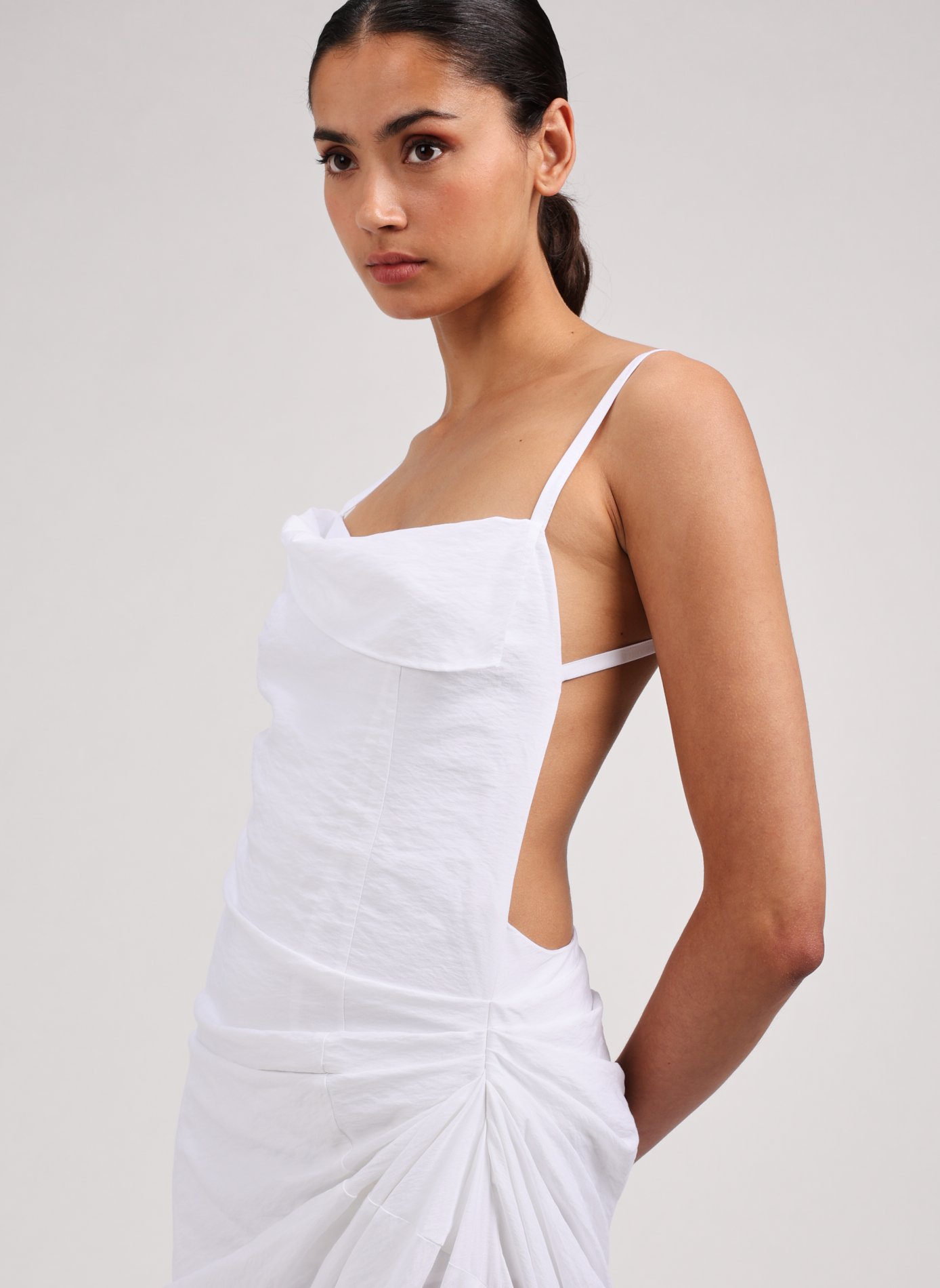 The Saudade cotton dress JACQUEMUS White
