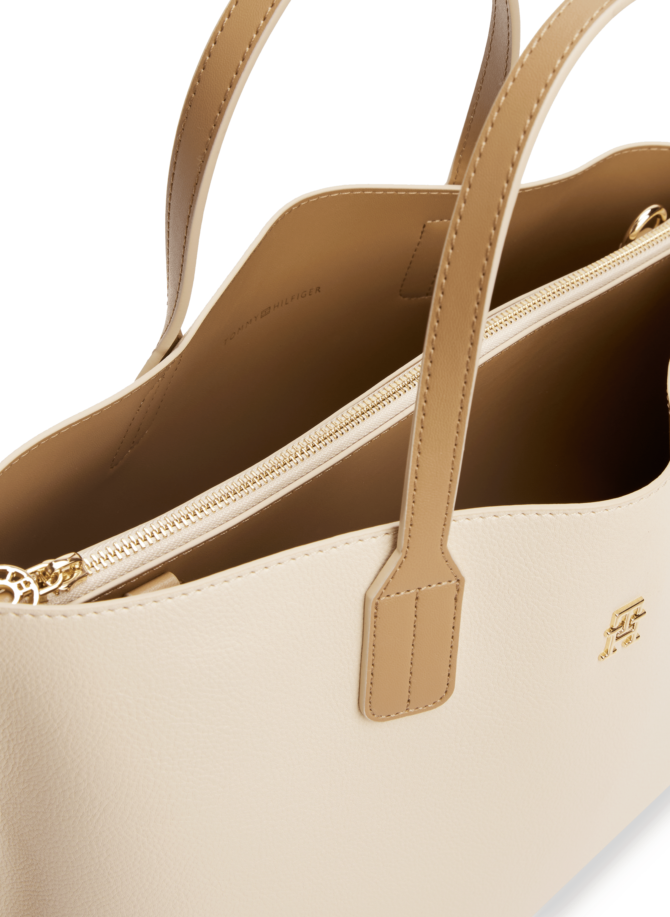 Sac à main à logo TOMMY HILFIGER Beige