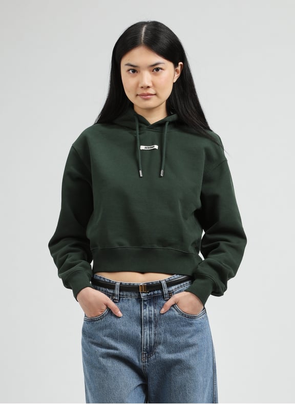 Cotton Gros Grain Sweatshirt Green by JACQUEMUS JACQUEMUS Cotton Gros Grain Sweatshirt Green