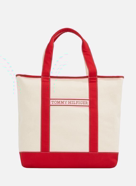 Sac cabas en toile bicolore Multicolore by TOMMY HILFIGER TOMMY HILFIGER Sac cabas en toile bicolore Multicolore