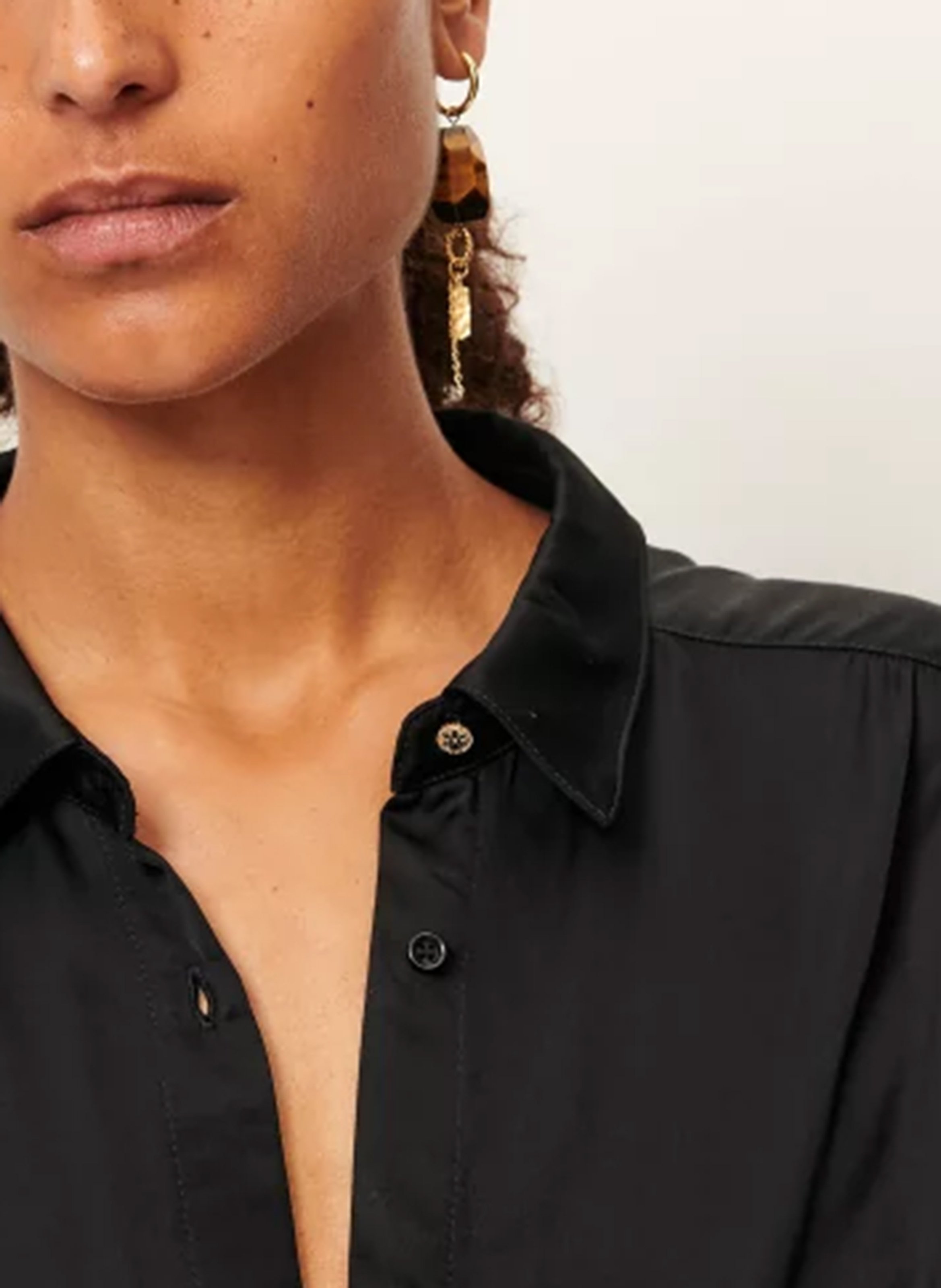 Boucles d'oreilles en laiton recyclé mélangé toti stone SESSUN Bleu