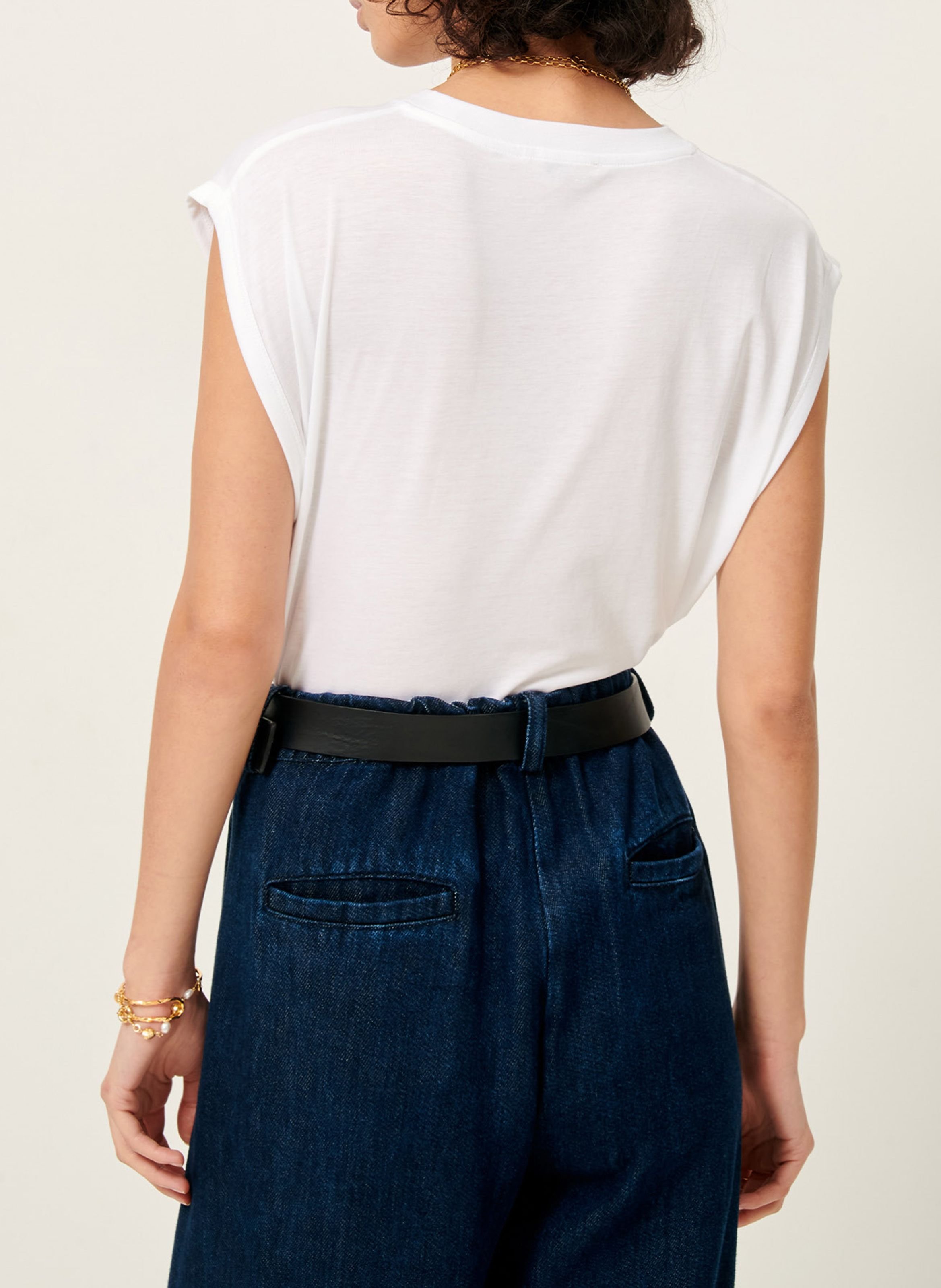 Tee-shirt ample col rond deedoo SESSUN Blanc