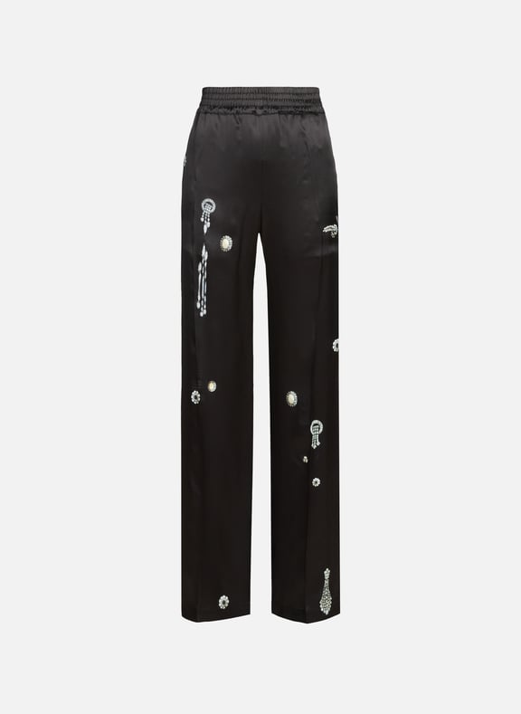 Wide-leg silk trousers Black by VICTORIA BECKHAM VICTORIA BECKHAM Wide-leg silk trousers Black