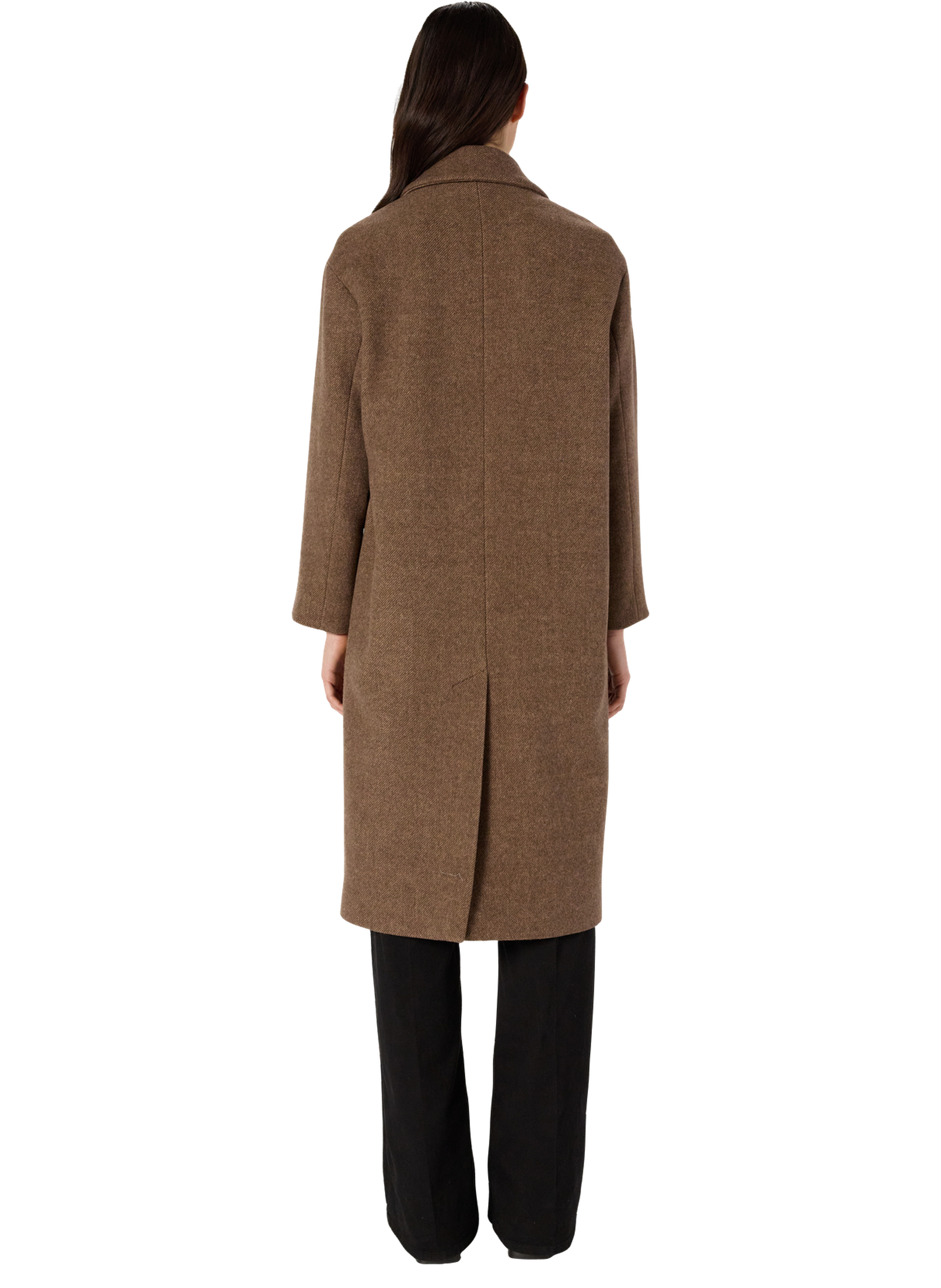 Manteau croisé en laine sergée - mady GERARD DAREL Marron