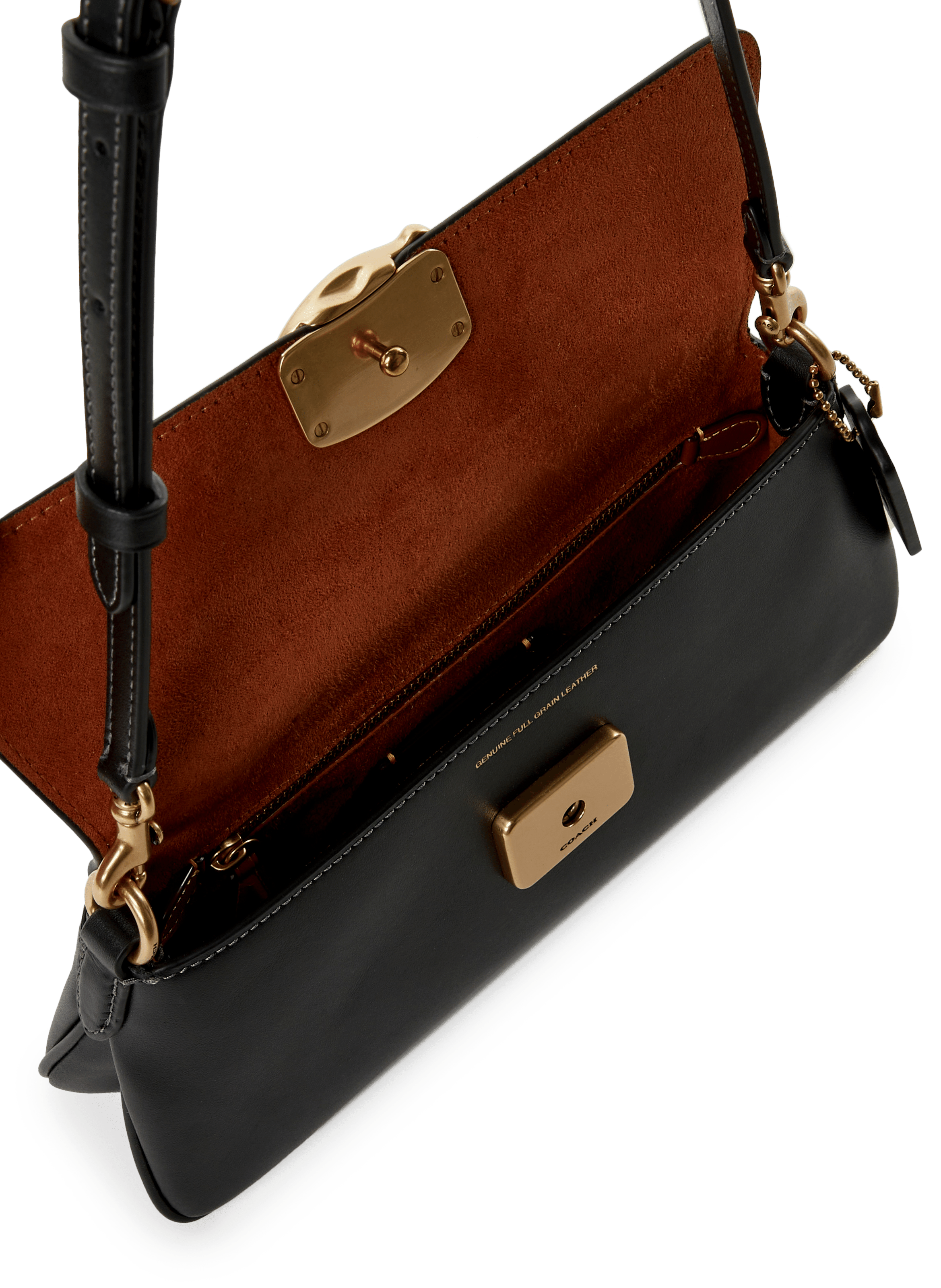 Jet leather handbag COACH Black