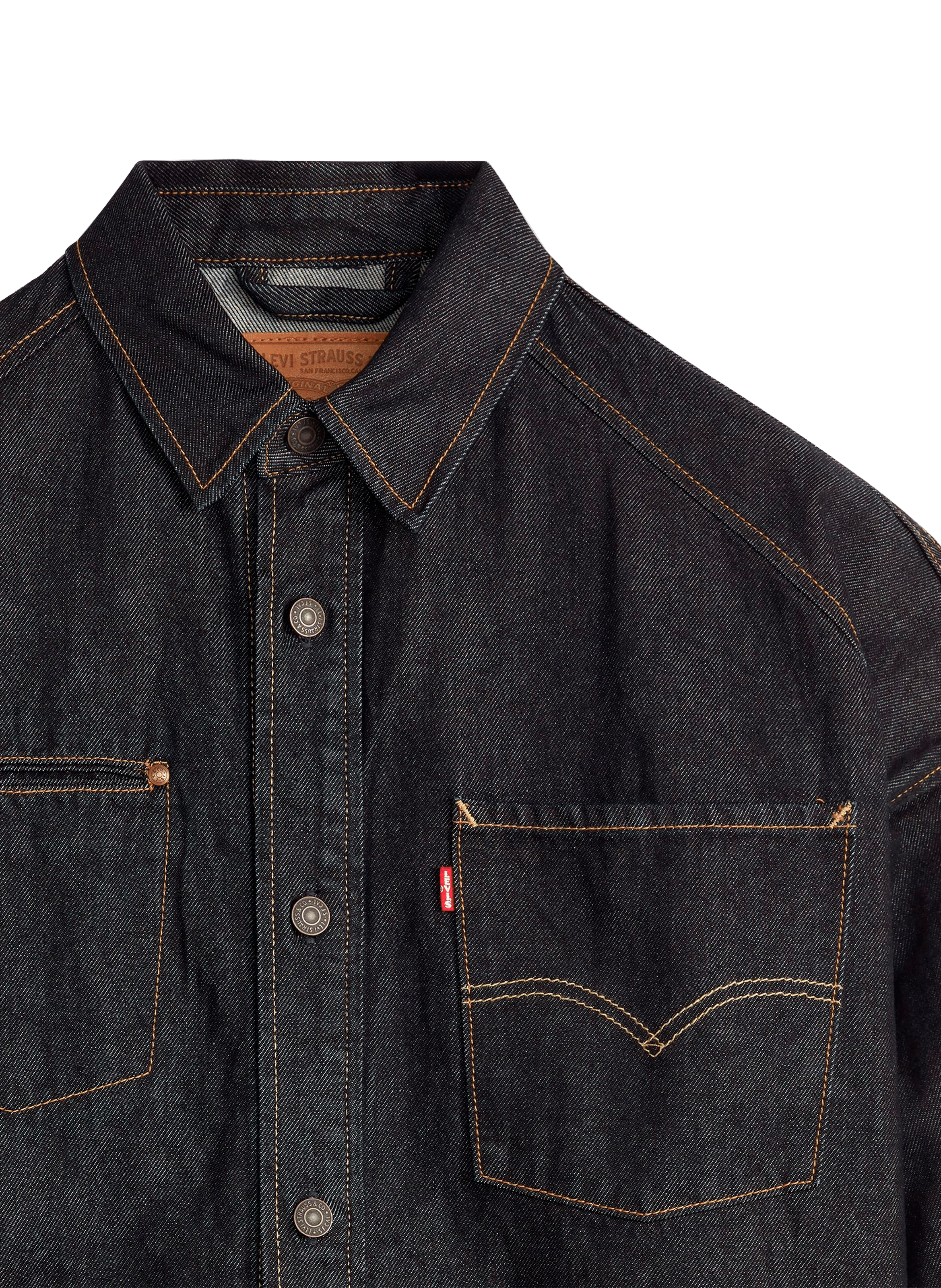 Chemise col classique en coton LEVI'S Bleu