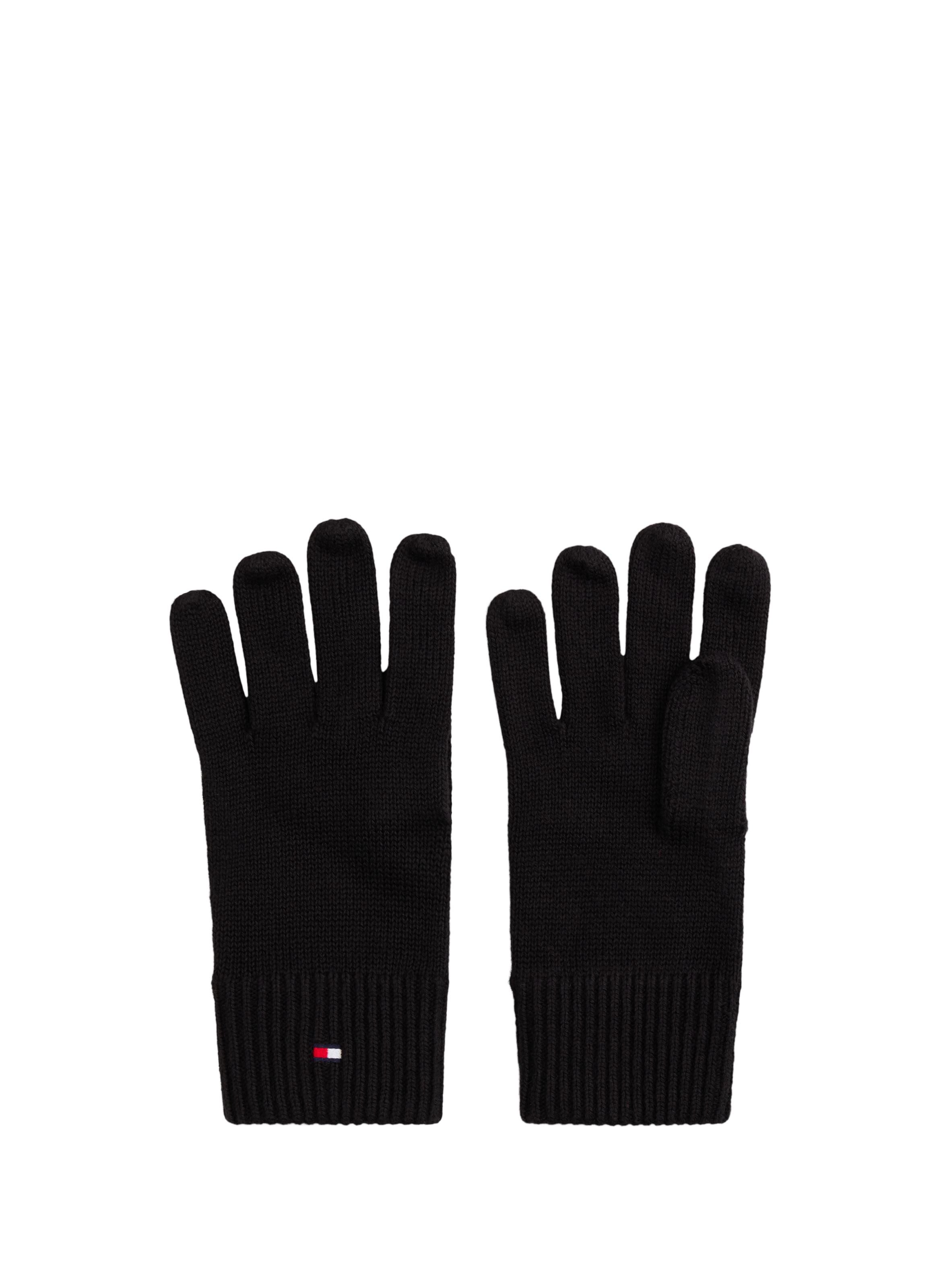 Gants brodé avec cachemire Noir by TOMMY HILFIGER TOMMY HILFIGER Gants brodé avec cachemire Noir