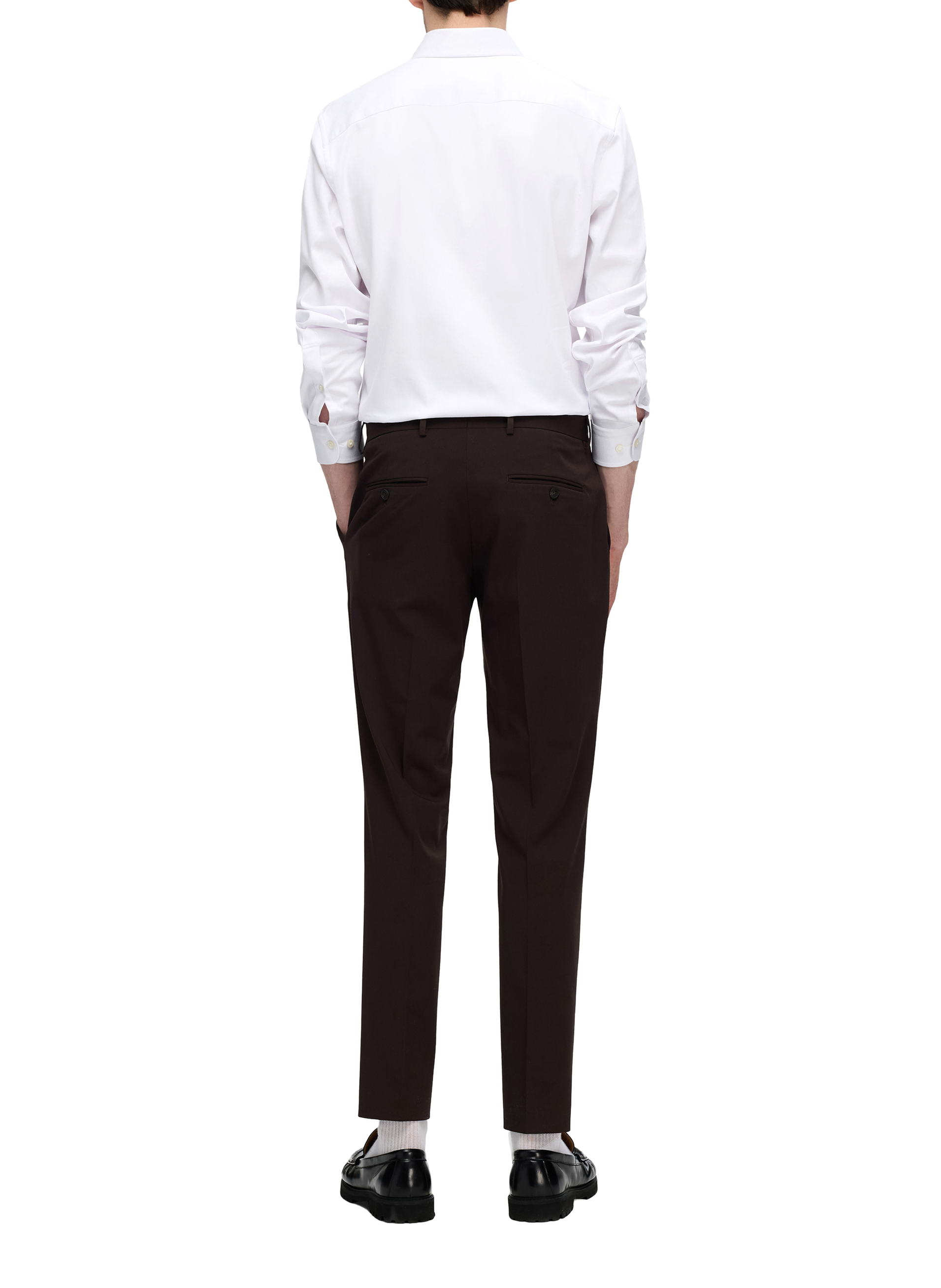 Slim shirt in blended organic cotton SELECTED White