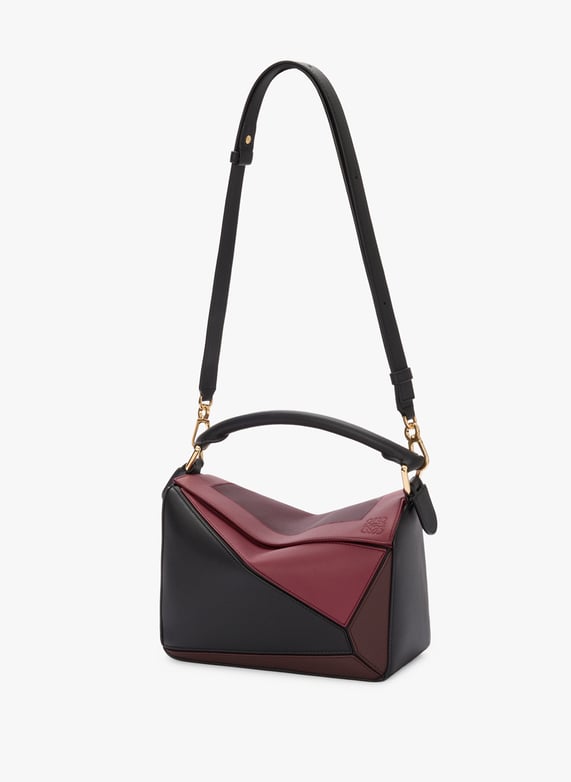 Petit sac Puzzle en cuir de veau - LOEWE x Albers | Noir by LOEWE Petit sac Puzzle en cuir de veau - LOEWE x Albers Noir