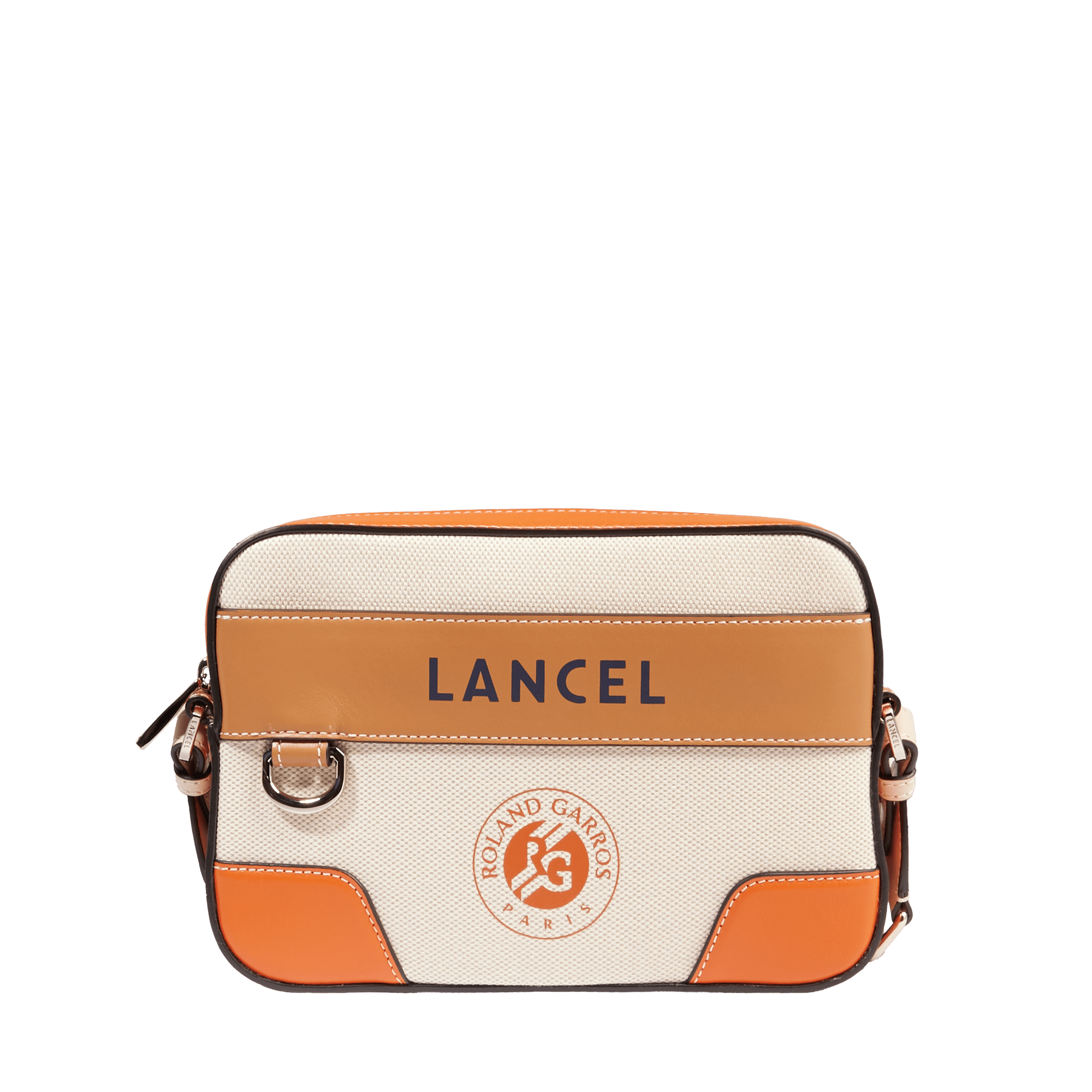 Lancel x Roland Garros zipped camera bag in cotton LANCEL Beige