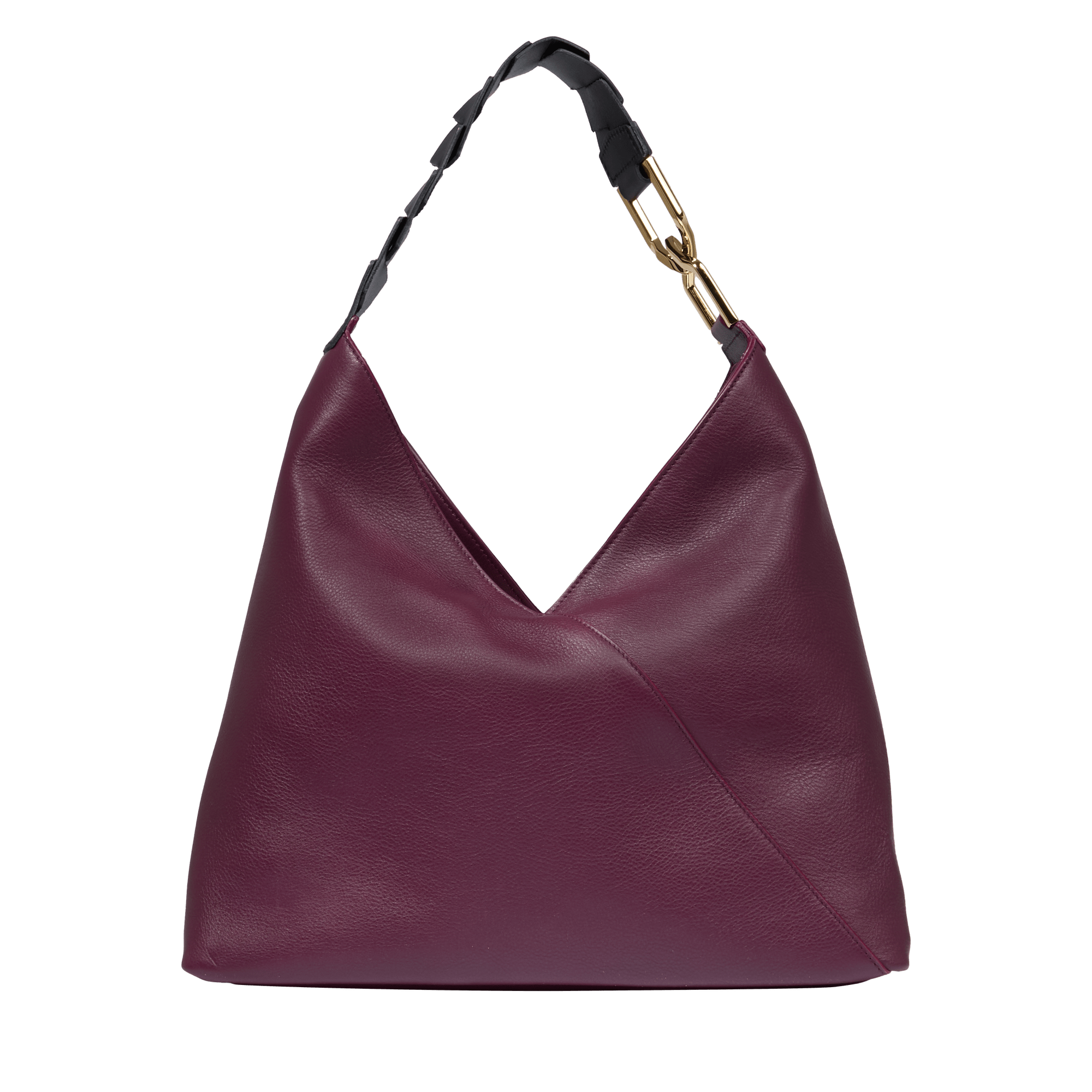 Sac hobo zippé l pagode de lancel en cuir LANCEL Violet