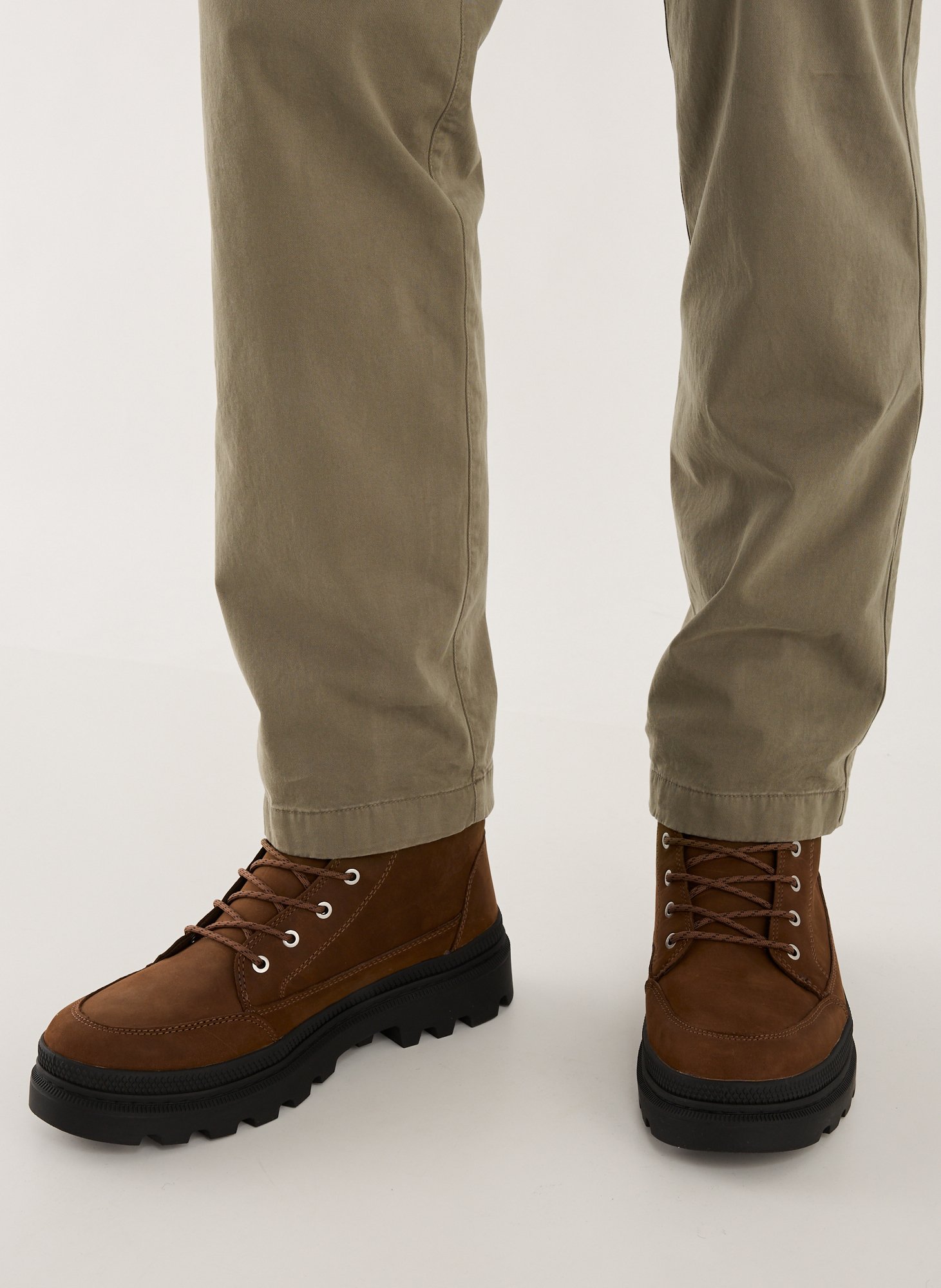 Mid-high leather wedge shoes PALLADIUM Brown