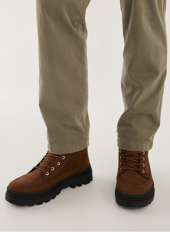Mid-high leather wedge shoes | Brown by PALLADIUM Mid-high leather wedge shoes Brown