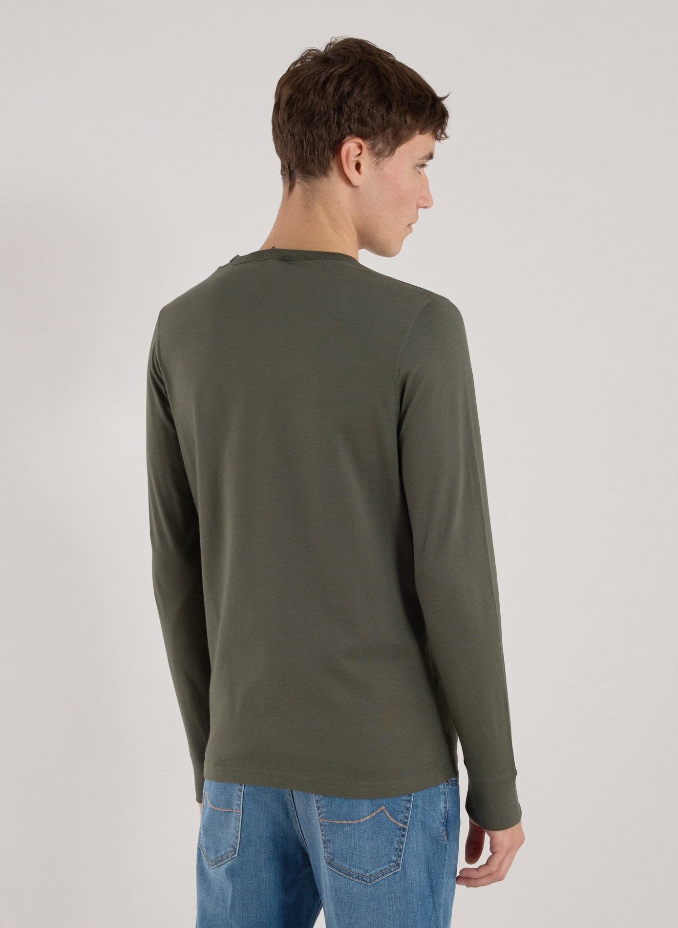Long-sleeve cotton T-shirt K-WAY Khaki