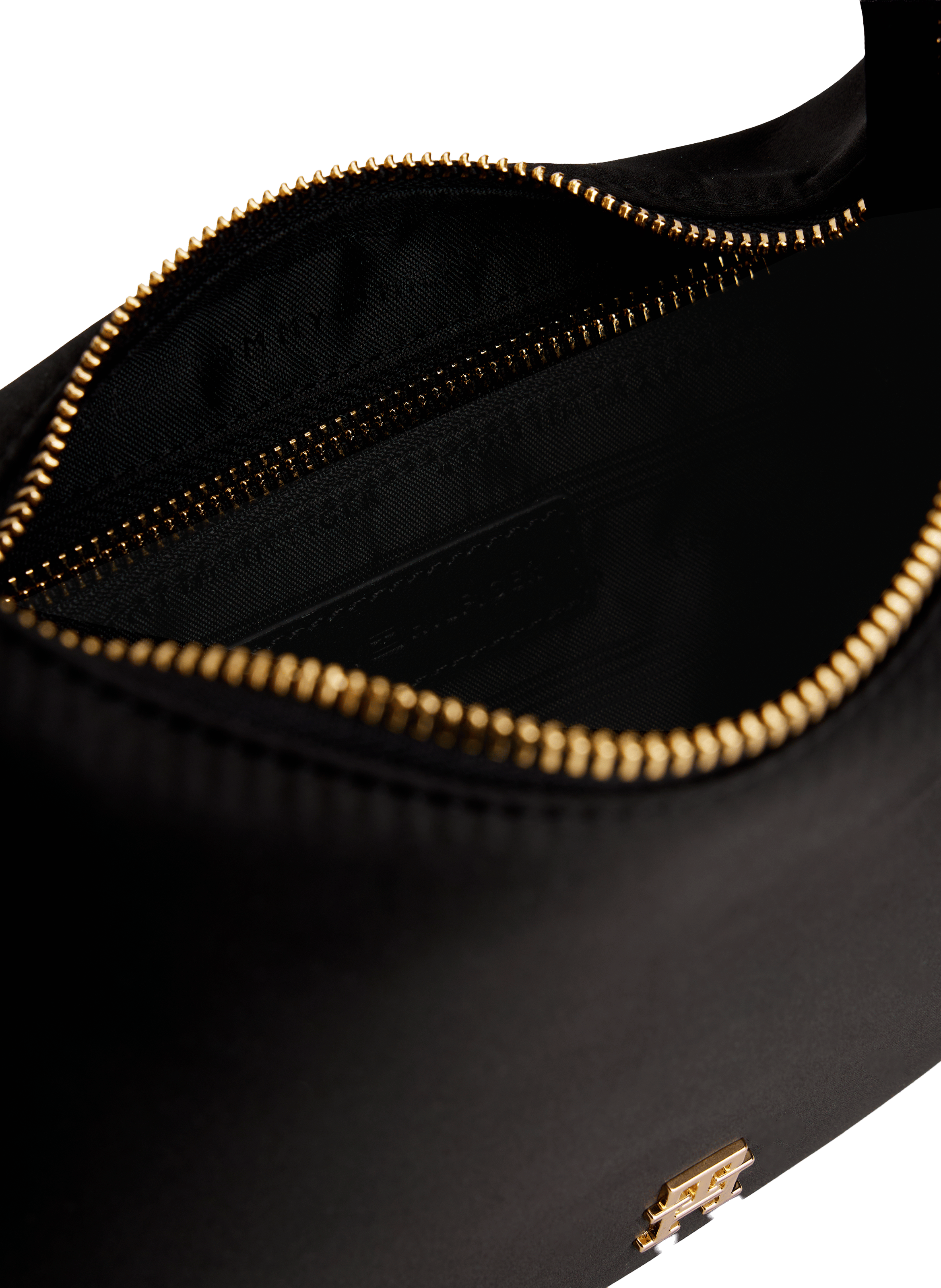 Handbag with metal handle in bracelet style TOMMY HILFIGER Black