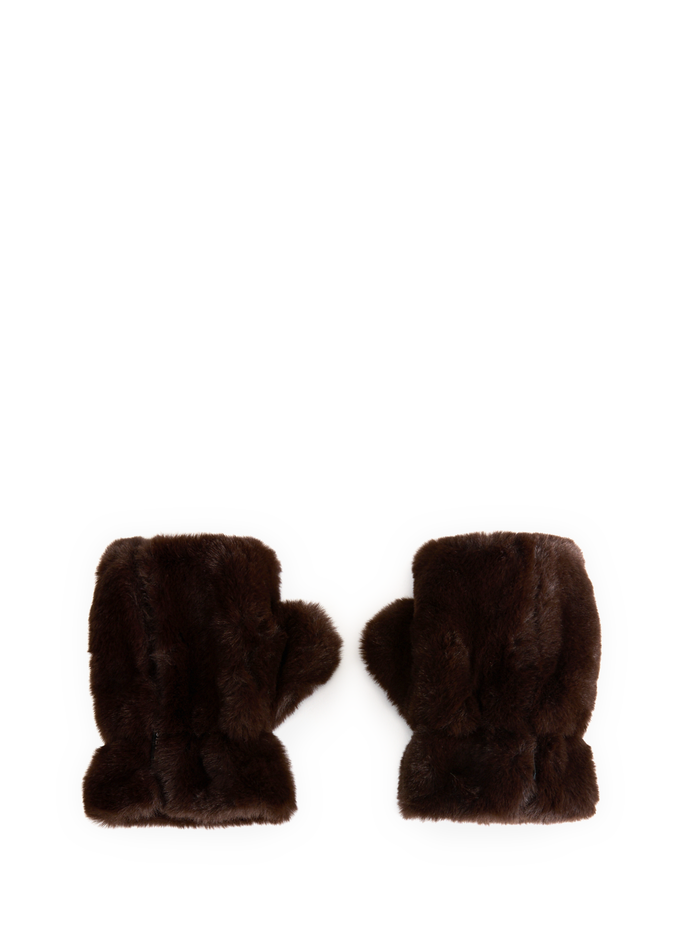 APPARIS Gants en fausse fourrure Marron