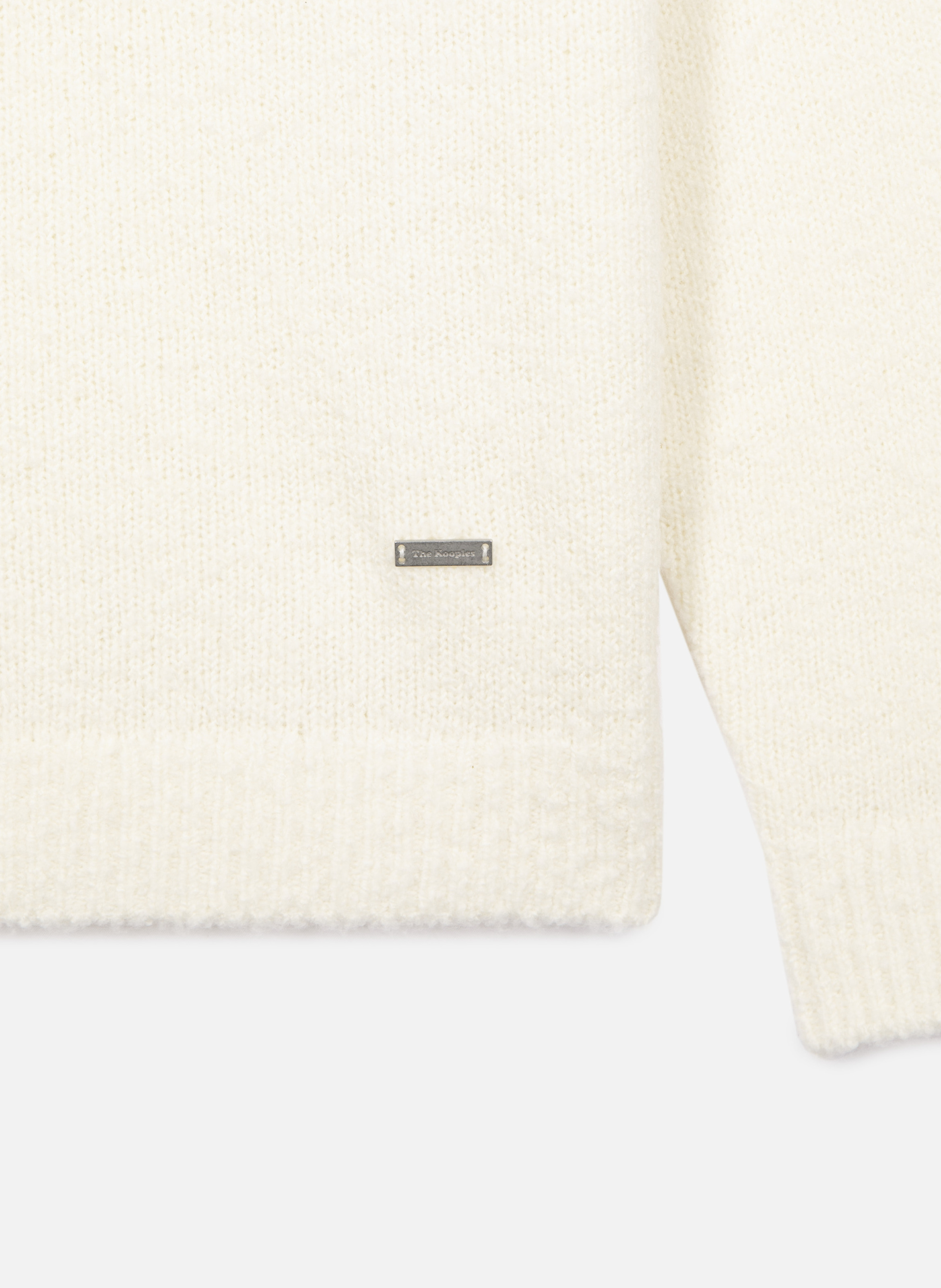 Pull col tunisien en laine THE KOOPLES Beige