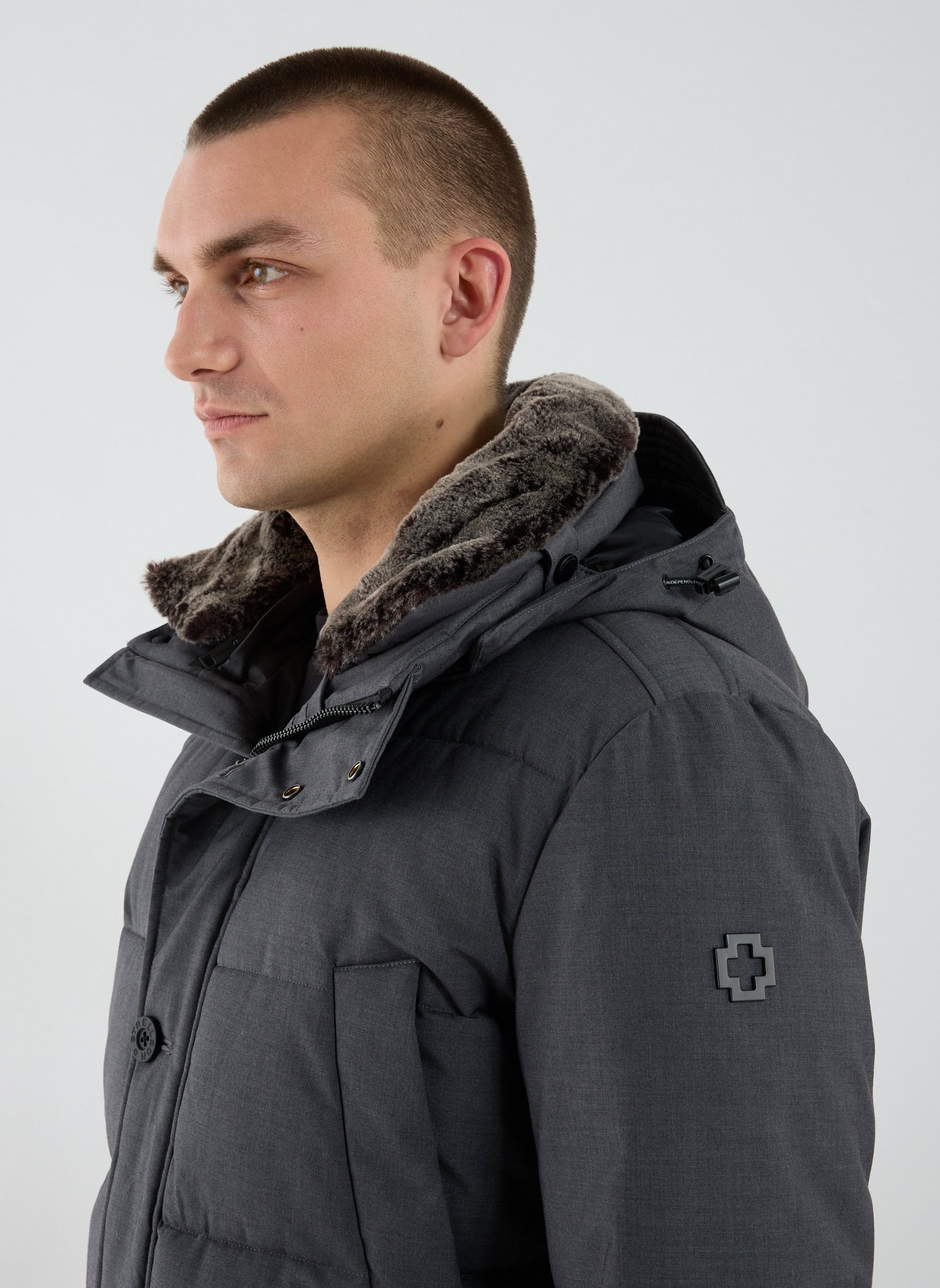 Plaza 3.0 Quilted Hooded Jacket STRELLSON Grey