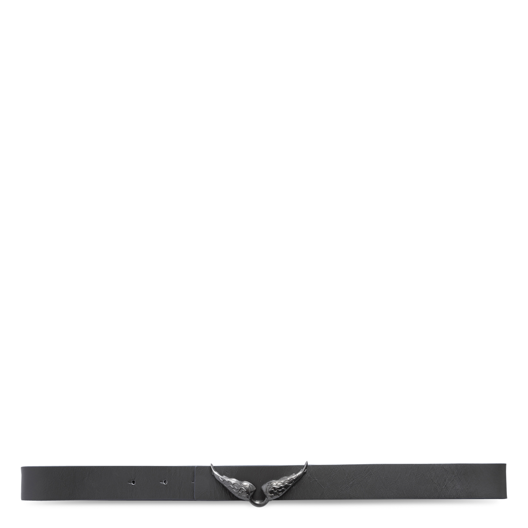 Ceinture réversible en cuir rock ZADIG&VOLTAIRE Gris