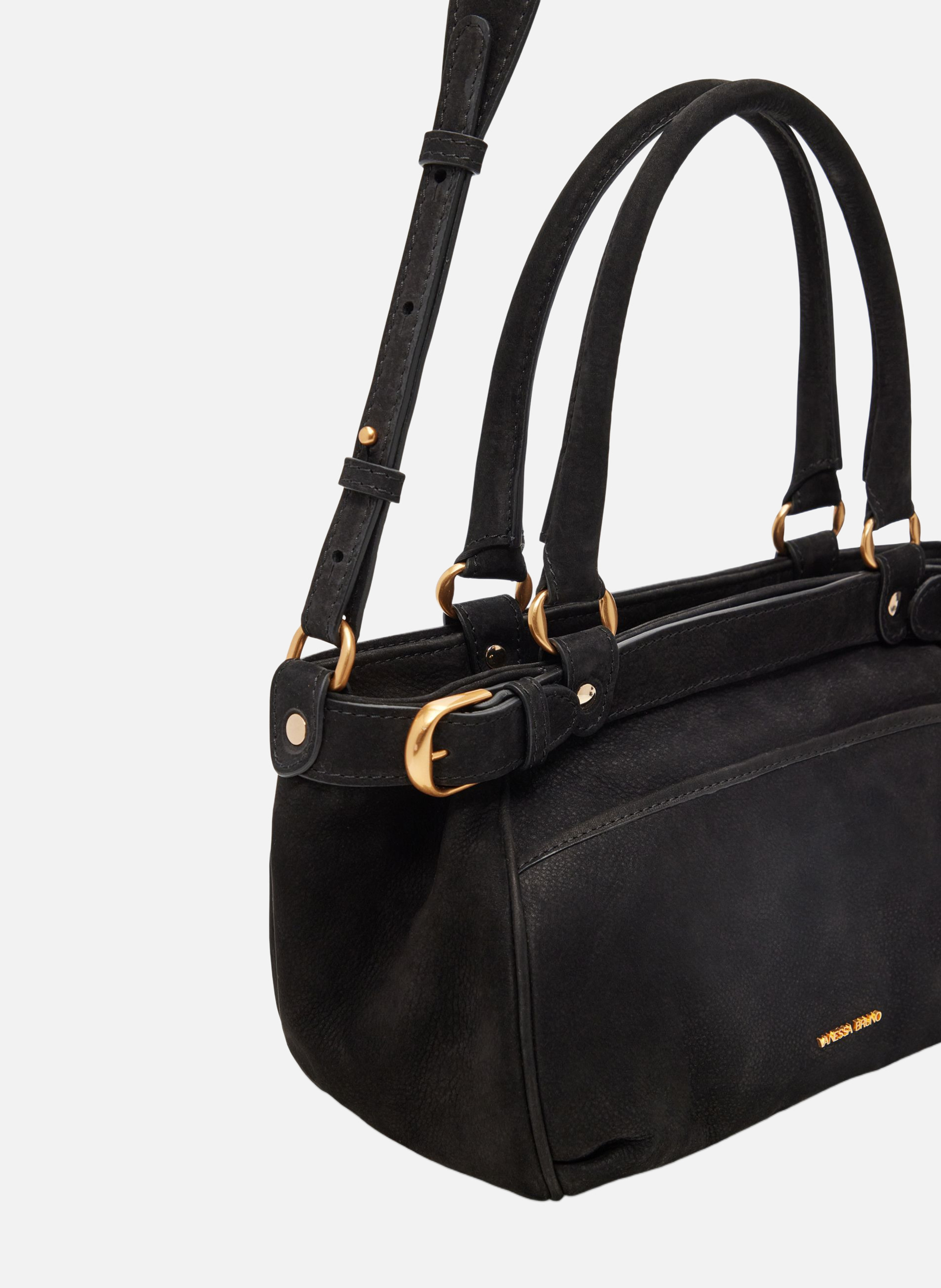Petit sac lune en cuir VANESSA BRUNO Noir