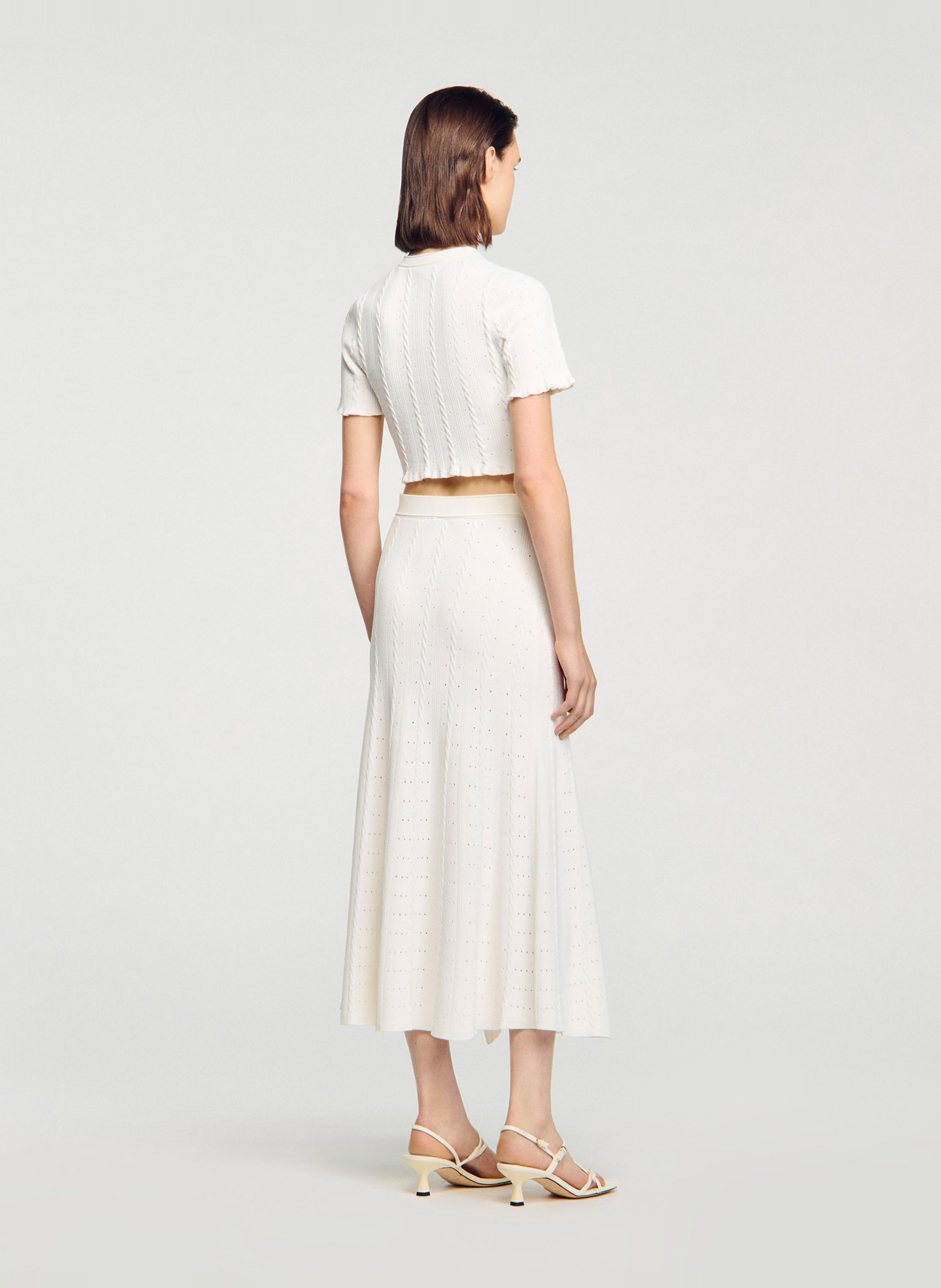 Gilet col rond SANDRO Beige