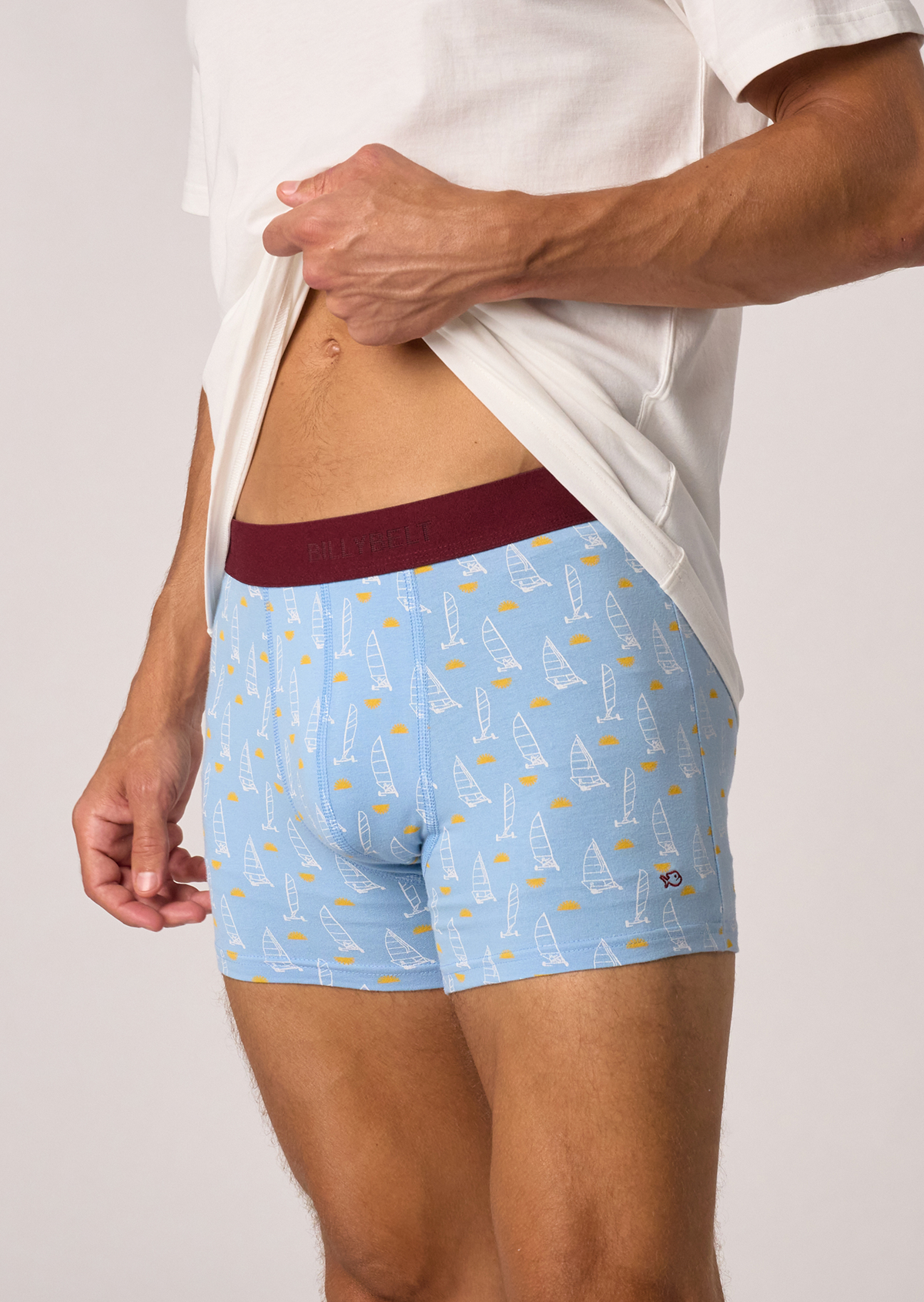 Boxer en coton biologique BILLYBELT Bleu