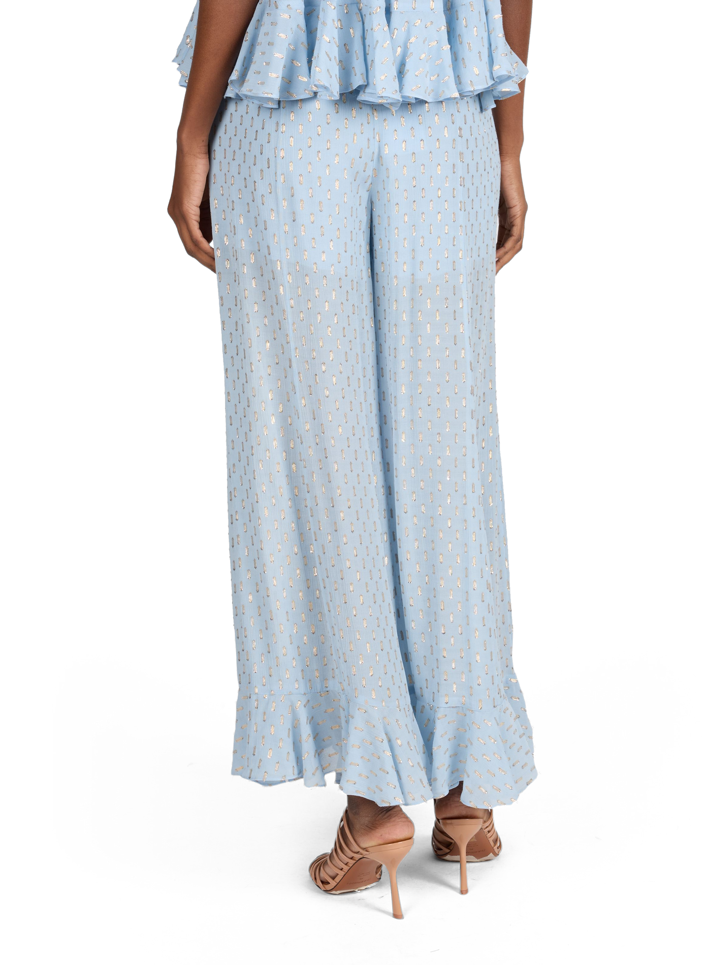 Wide and fluid pants with shiny details ZIMMERMANN Multicolour