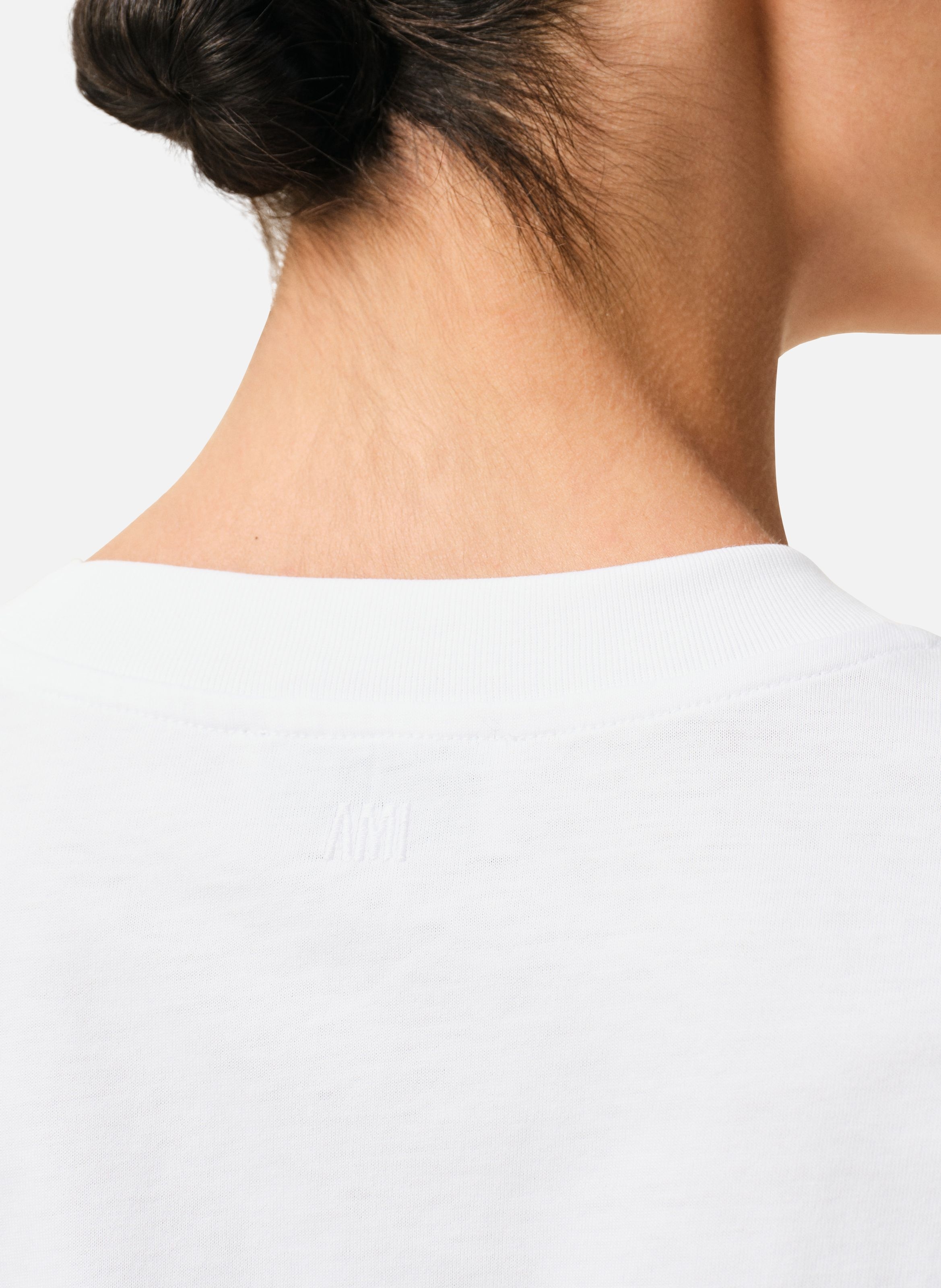 T-shirt Manches Longues Ami de Coeur Rouge unisexe AMI PARIS Blanc