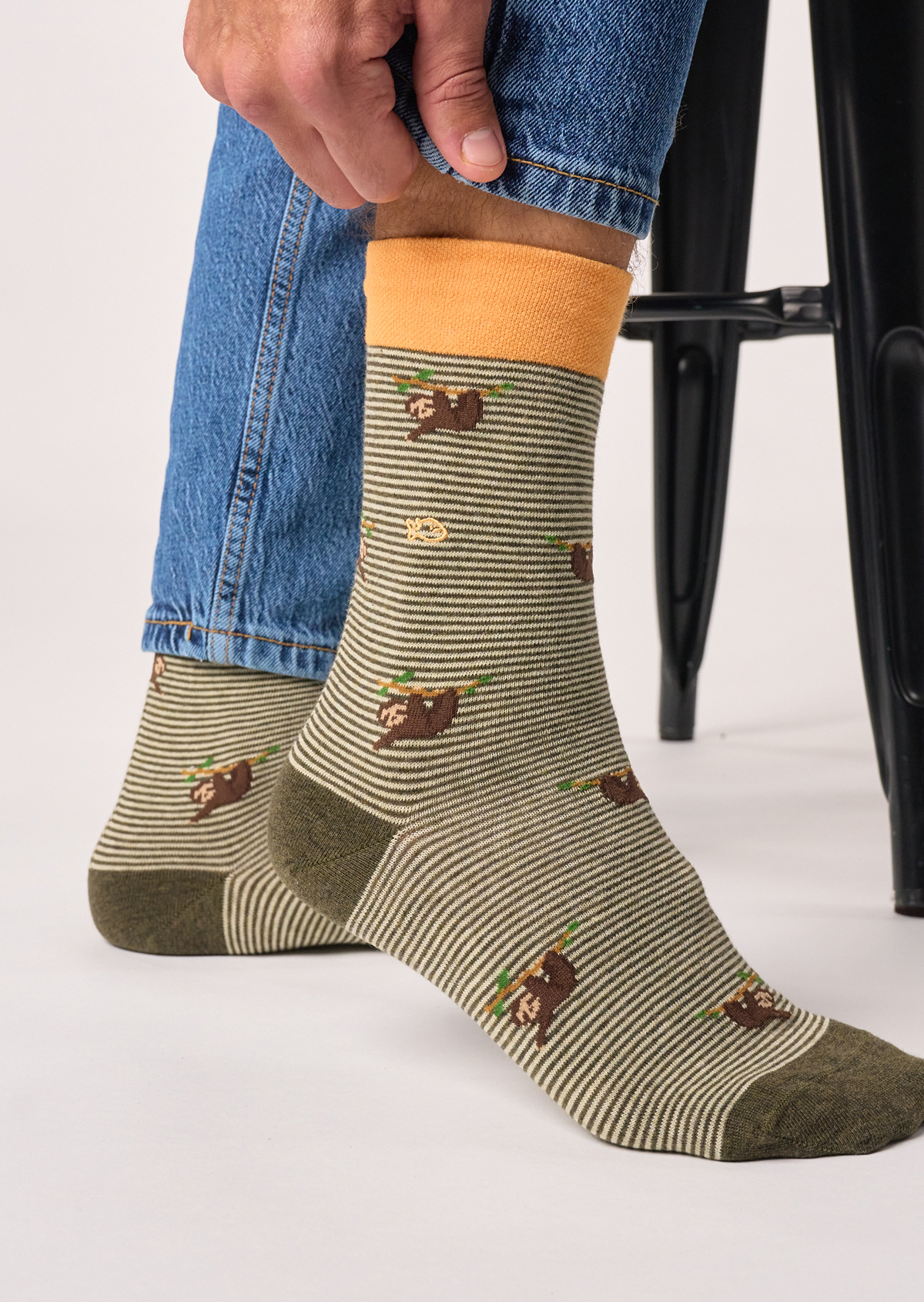 Chaussettes en coton peigné animaux BILLYBELT Marron