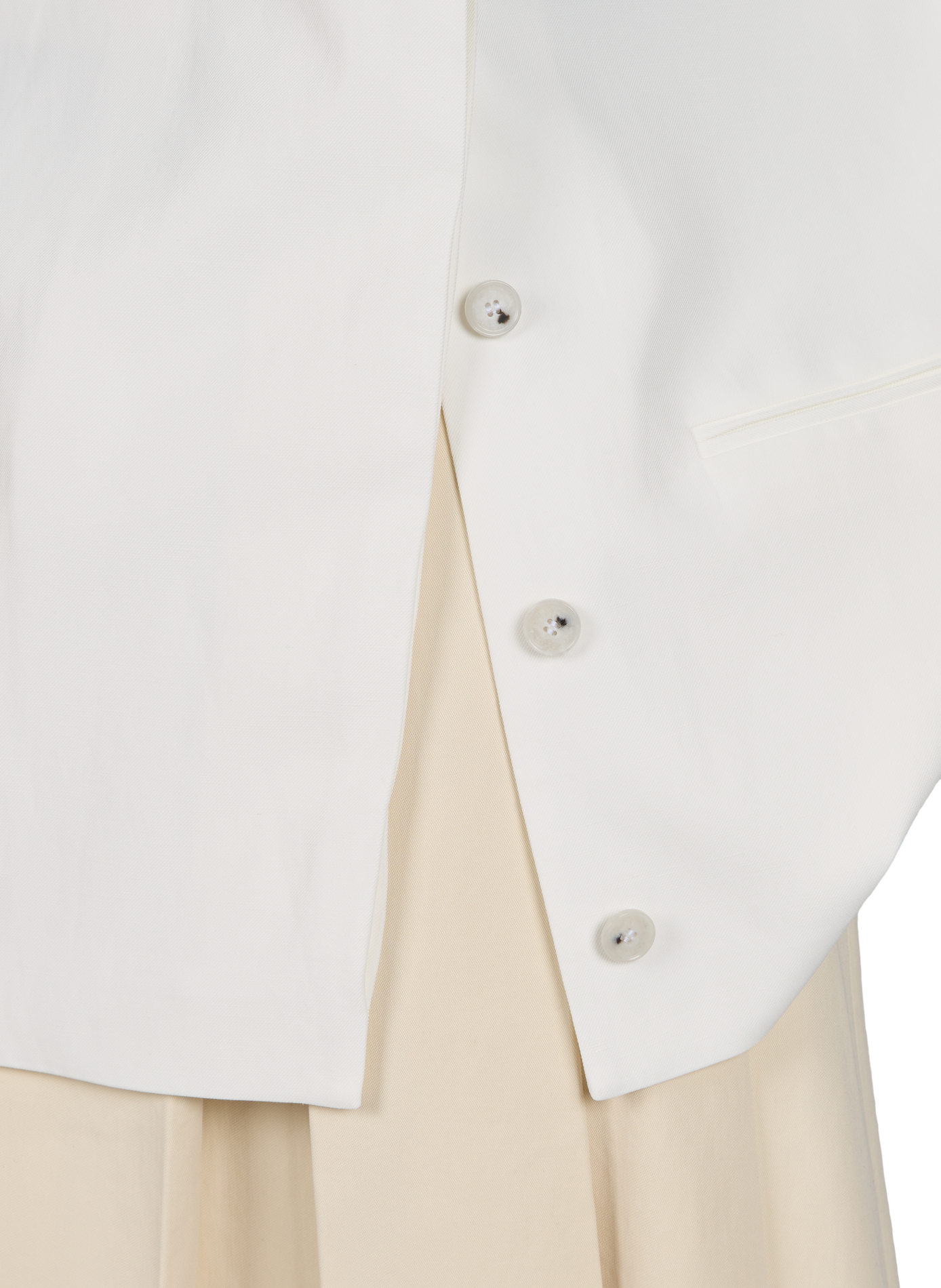 Veste Bono unie à col rond LOULOU DE SAISON Blanc