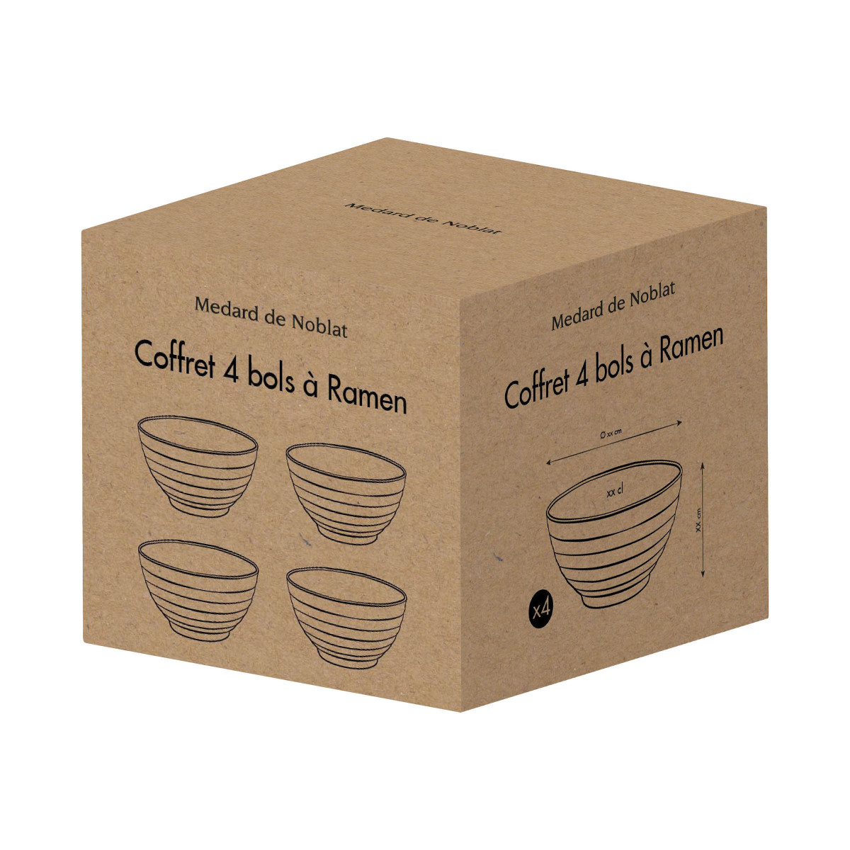 Fuji - bol à ramen (lot de 4) MEDARD DE NOBLAT Rouge