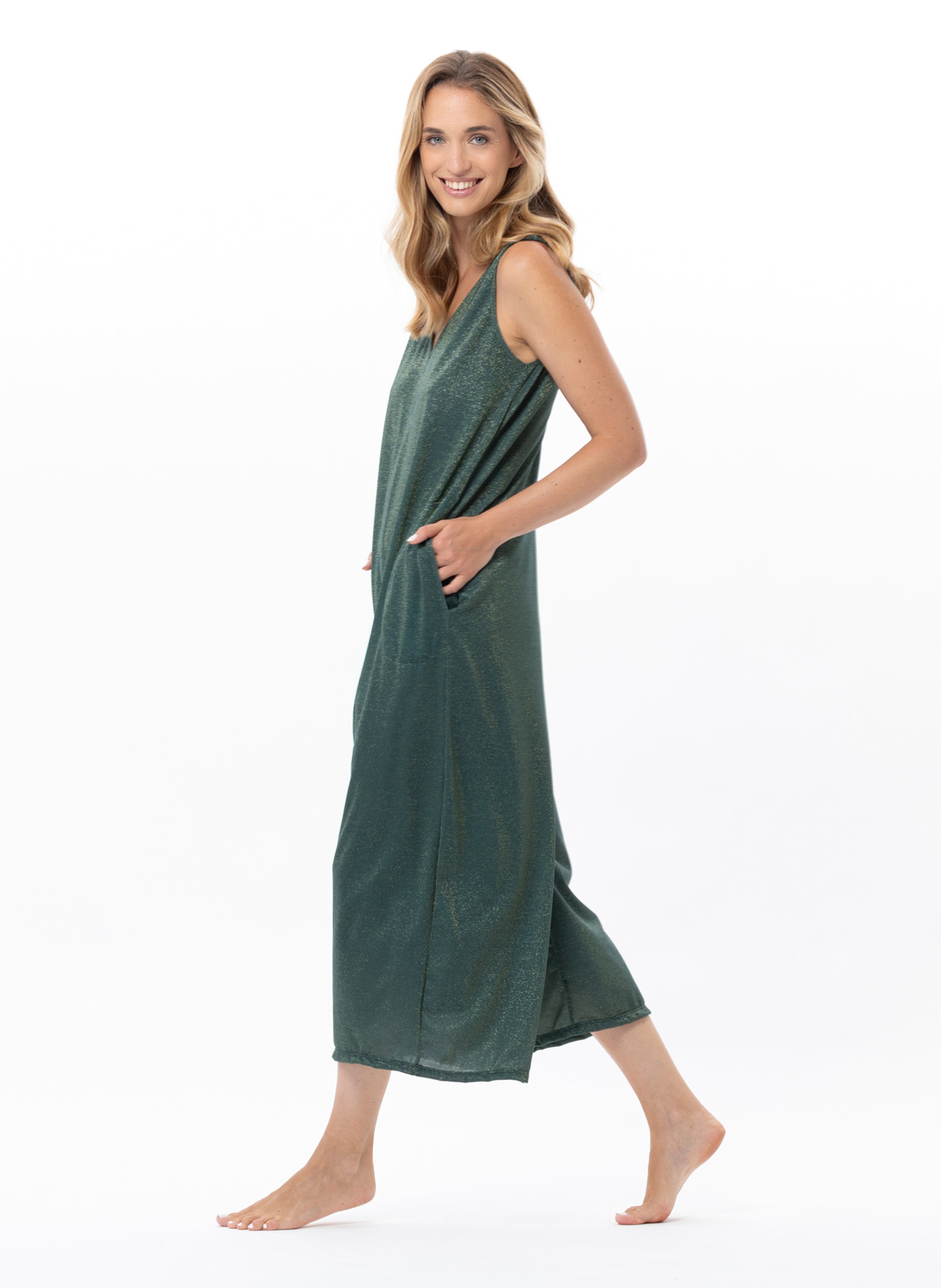 Combi pantalon en maille lurex coco 220 LE CHAT Vert