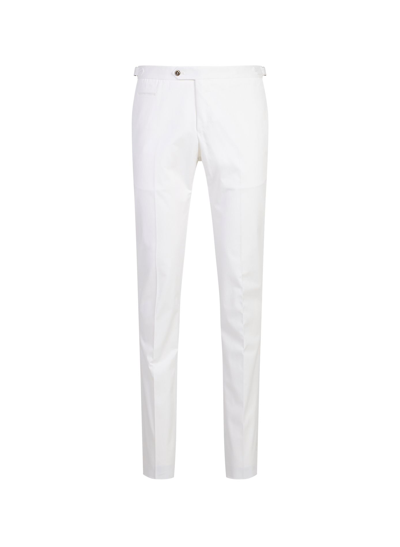 Pantalon slim à plis en coton mélangé PT01 Blanc