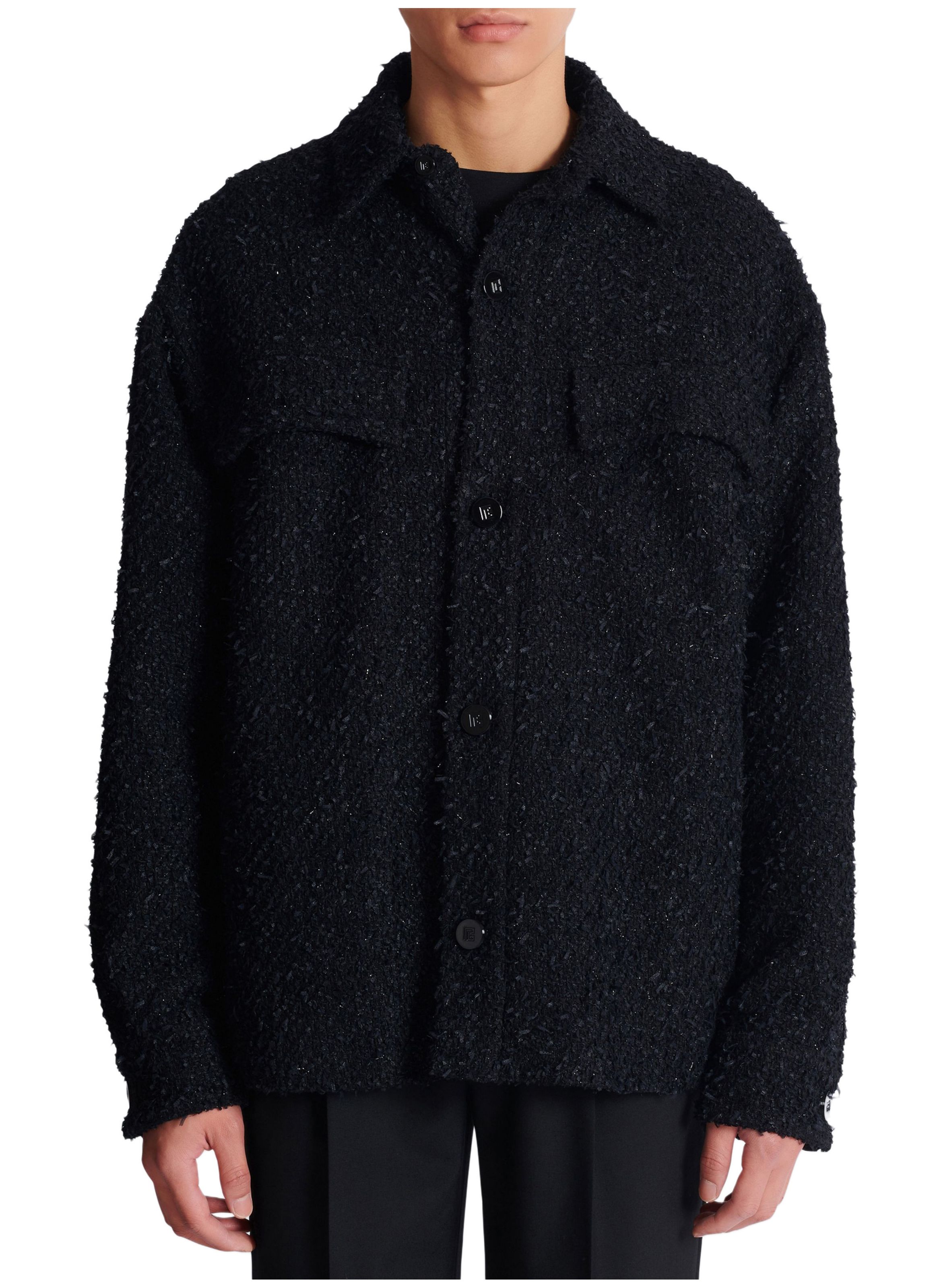 Surchemise en tweed monogramme BALMAIN Noir